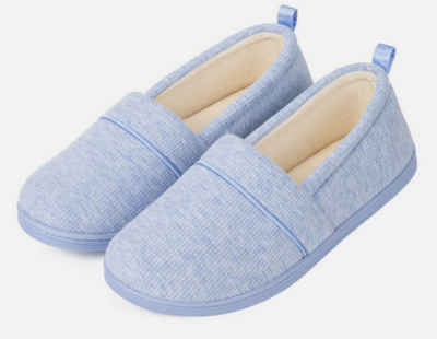 Hausschuhe Atmungsaktive leichte Schuhe Rutschfest Damenschuhe Blau Plüsch Hausschuhe