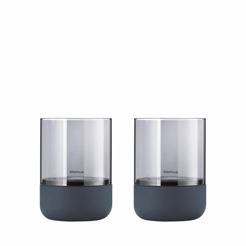 blomus Windlicht Calma 2er Set Steel Gray Smoke günstig online kaufen