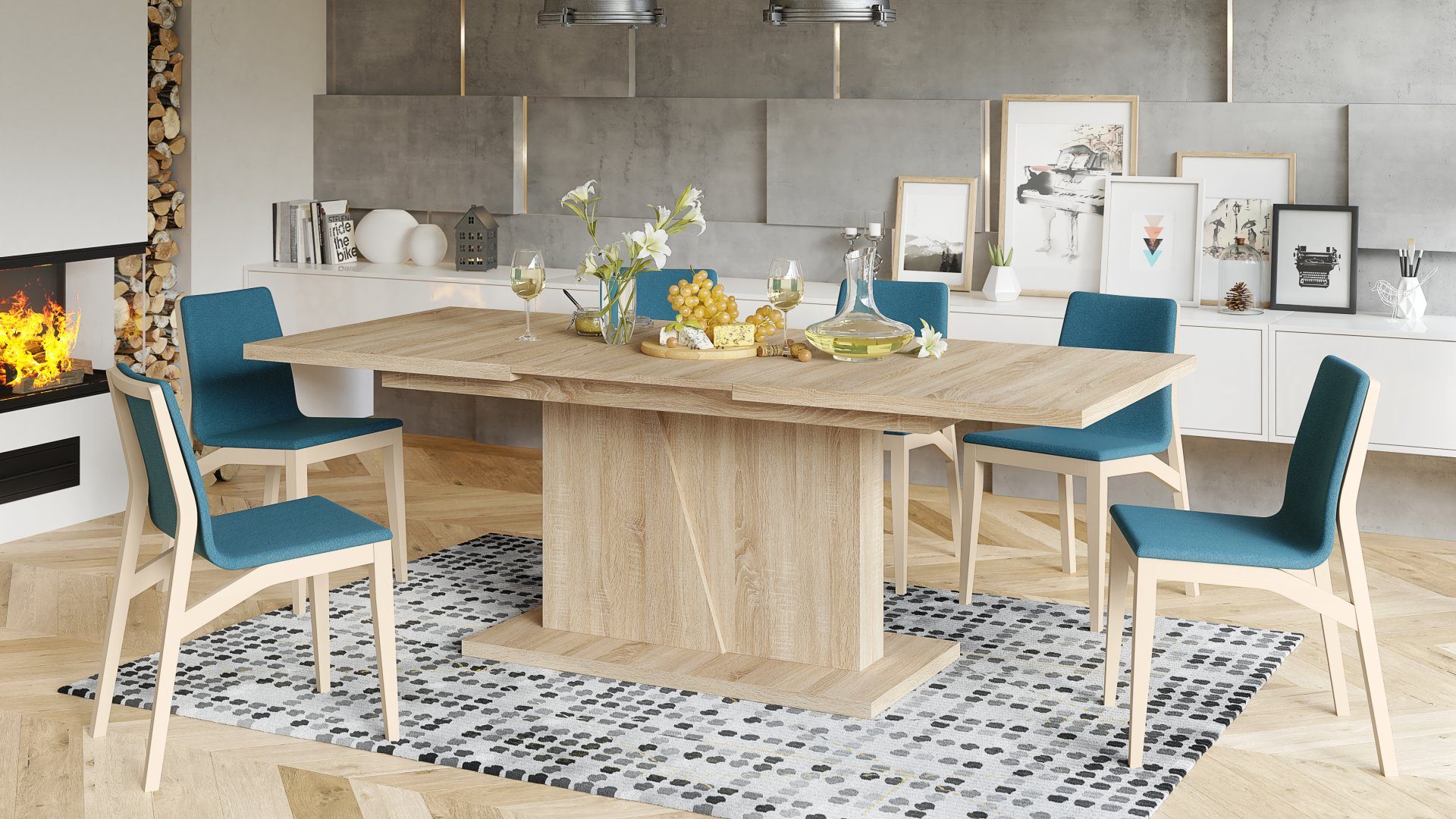 Mazzoni Esstisch Design Noble Noir Tisch günstig online kaufen