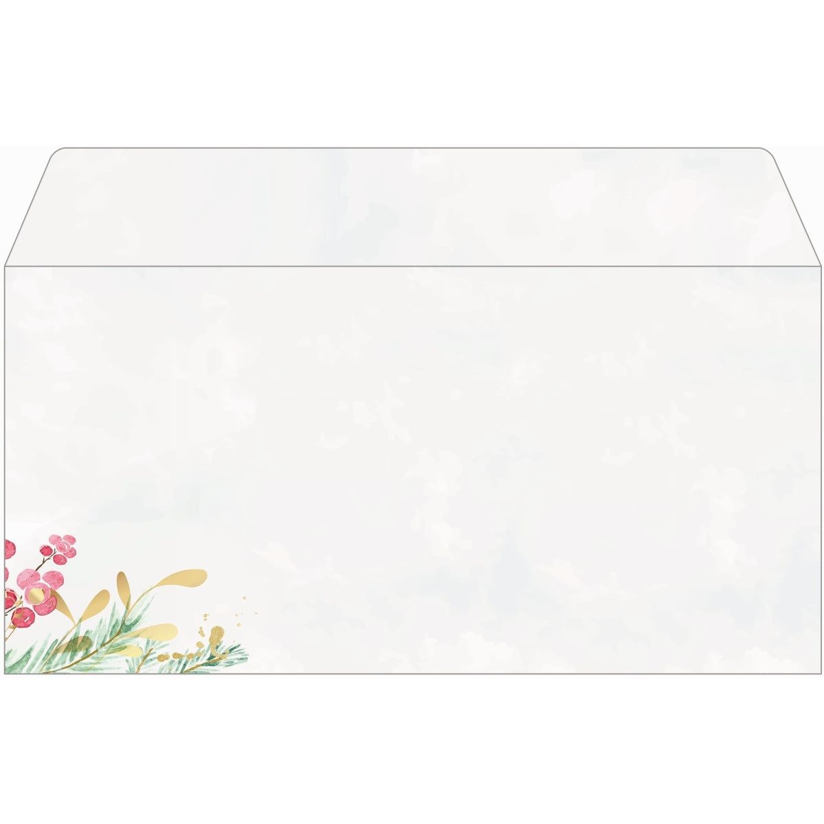 Sigel Briefumschlag Weihnachtsumschlag DIN lang 90g 25 Stück Christmas Magic Watercolor