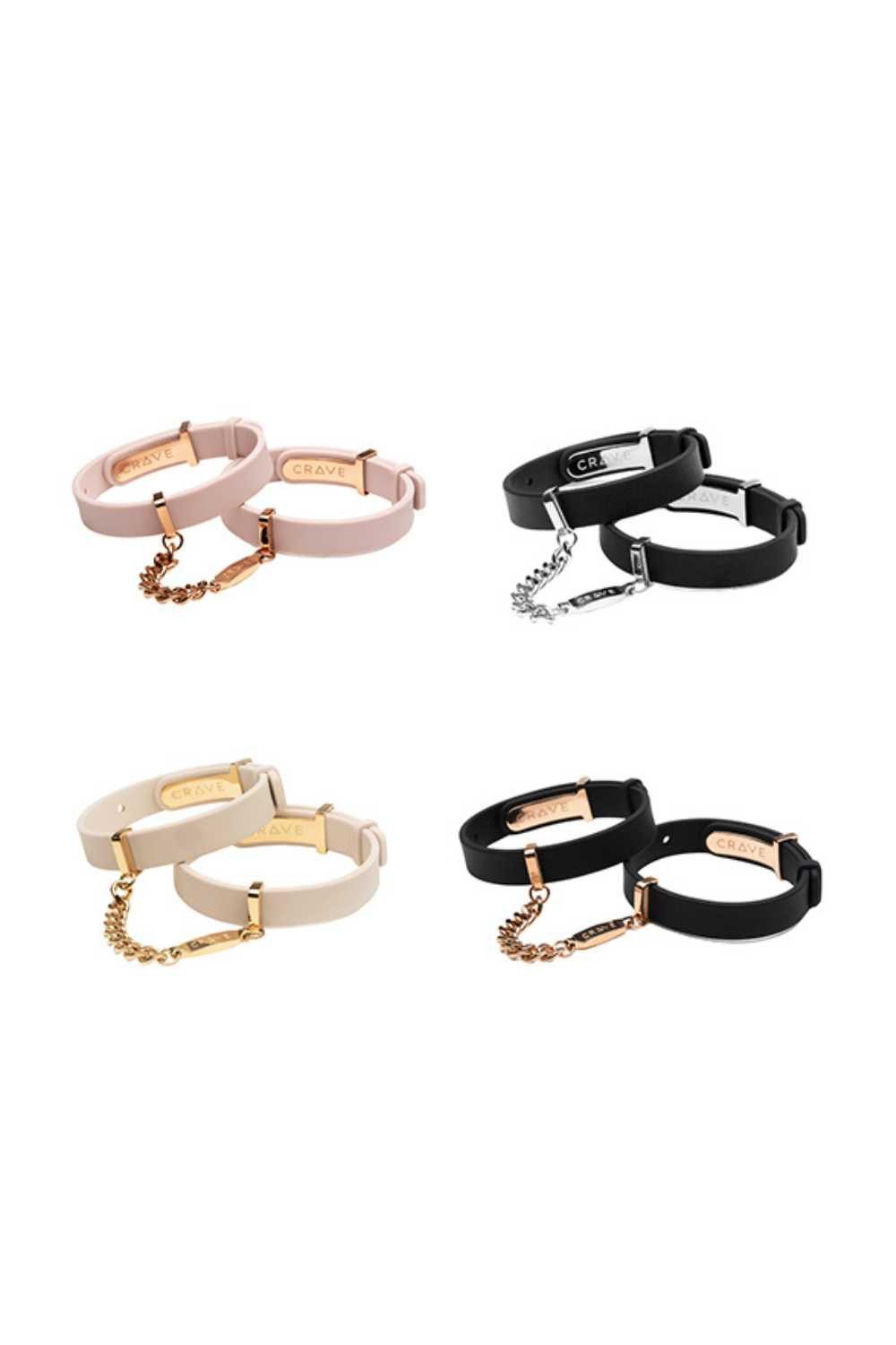 CRAVE Armband CRAVE - ID Cuffs Handfessel schwarz/silber