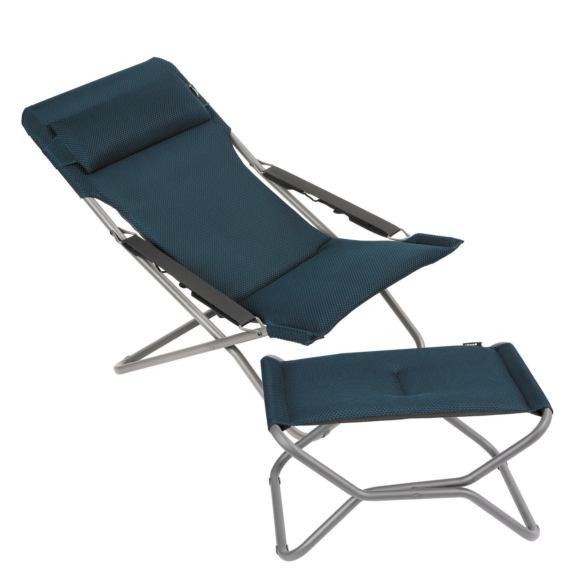 Lafuma Gartenstuhl Lafuma Set Liegestuhl TRANSABED blau