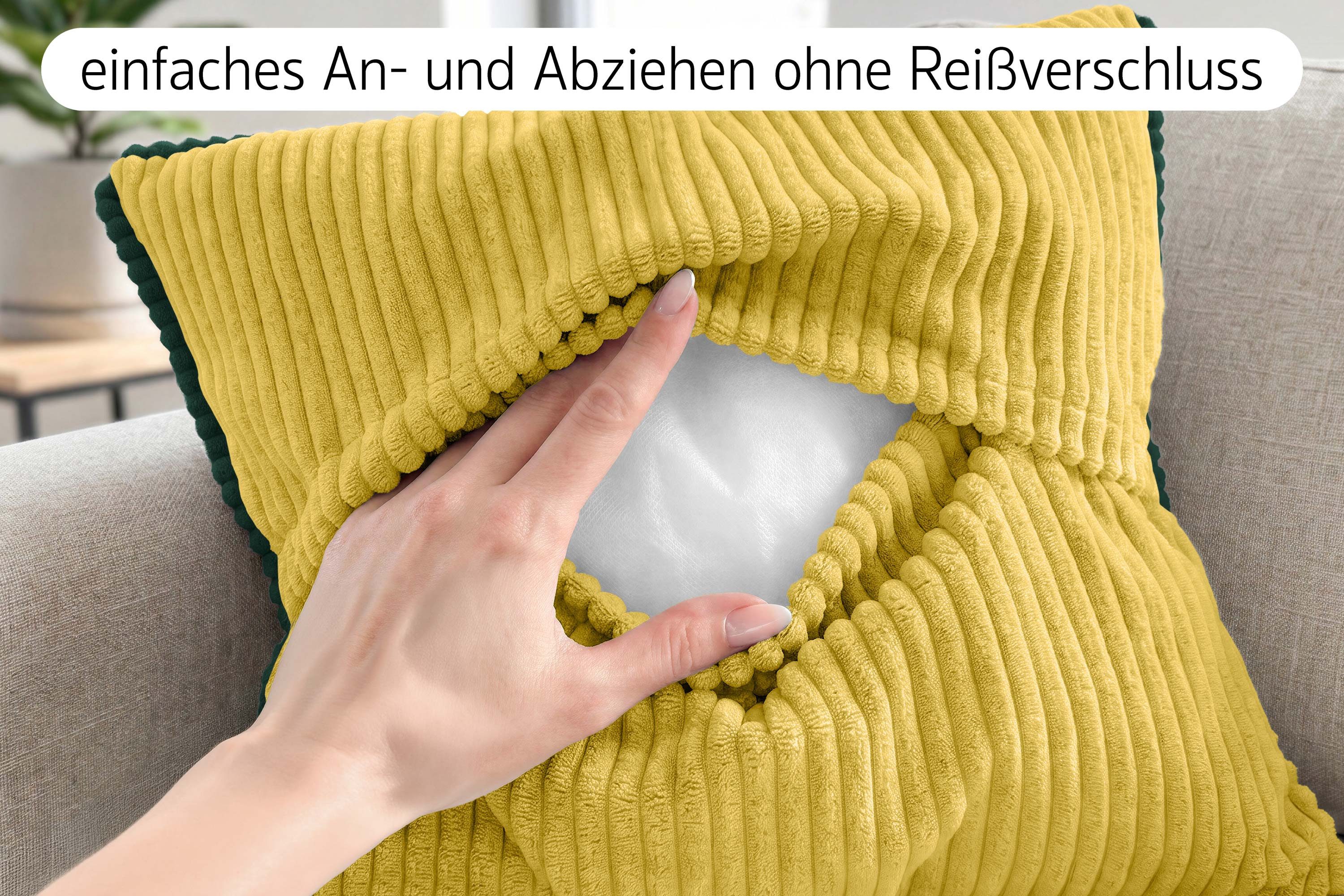 Amilian Dekokissen Sofakissen Couchkissen mit Füllung, 2er-Set, weich und formstabil