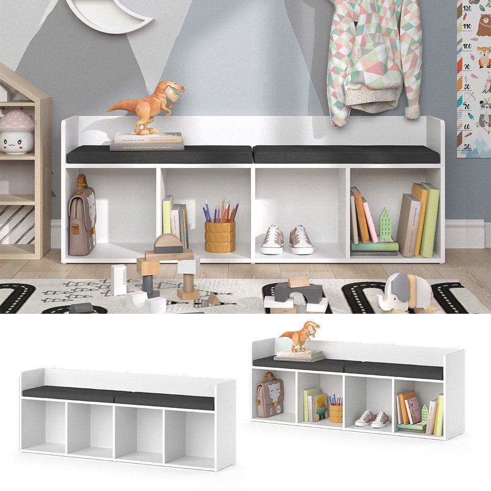 Vicco Sitzbank Luigi, Weiß, 142.4 x 53.4 cm Ohne Faltboxen (1-St)