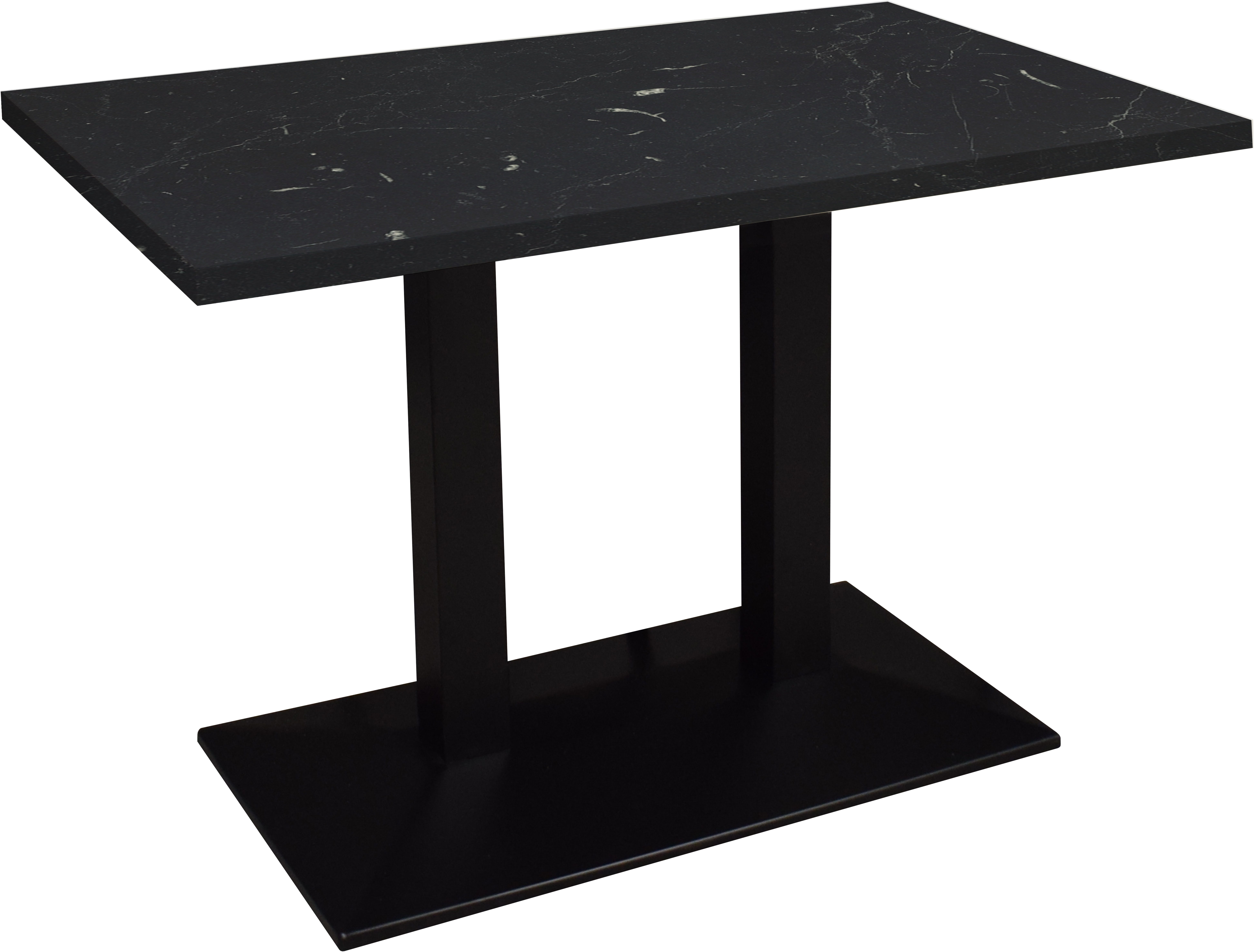 Mäusbacher Bistrotisch Big Bistro Metall, Doppelsäulengestell, eckige Platte BHT 120x75x70 cm