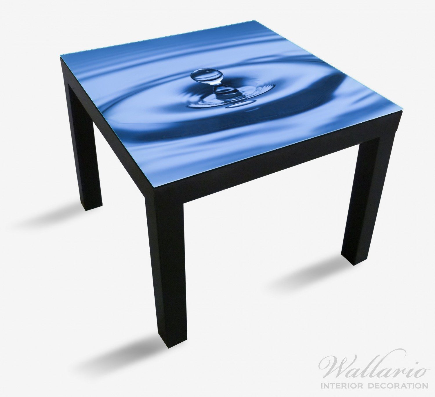Tisch Lack (1 Tischplatte für St), Wassertropfen Ikea geeignet Wasser im blauen Wallario
