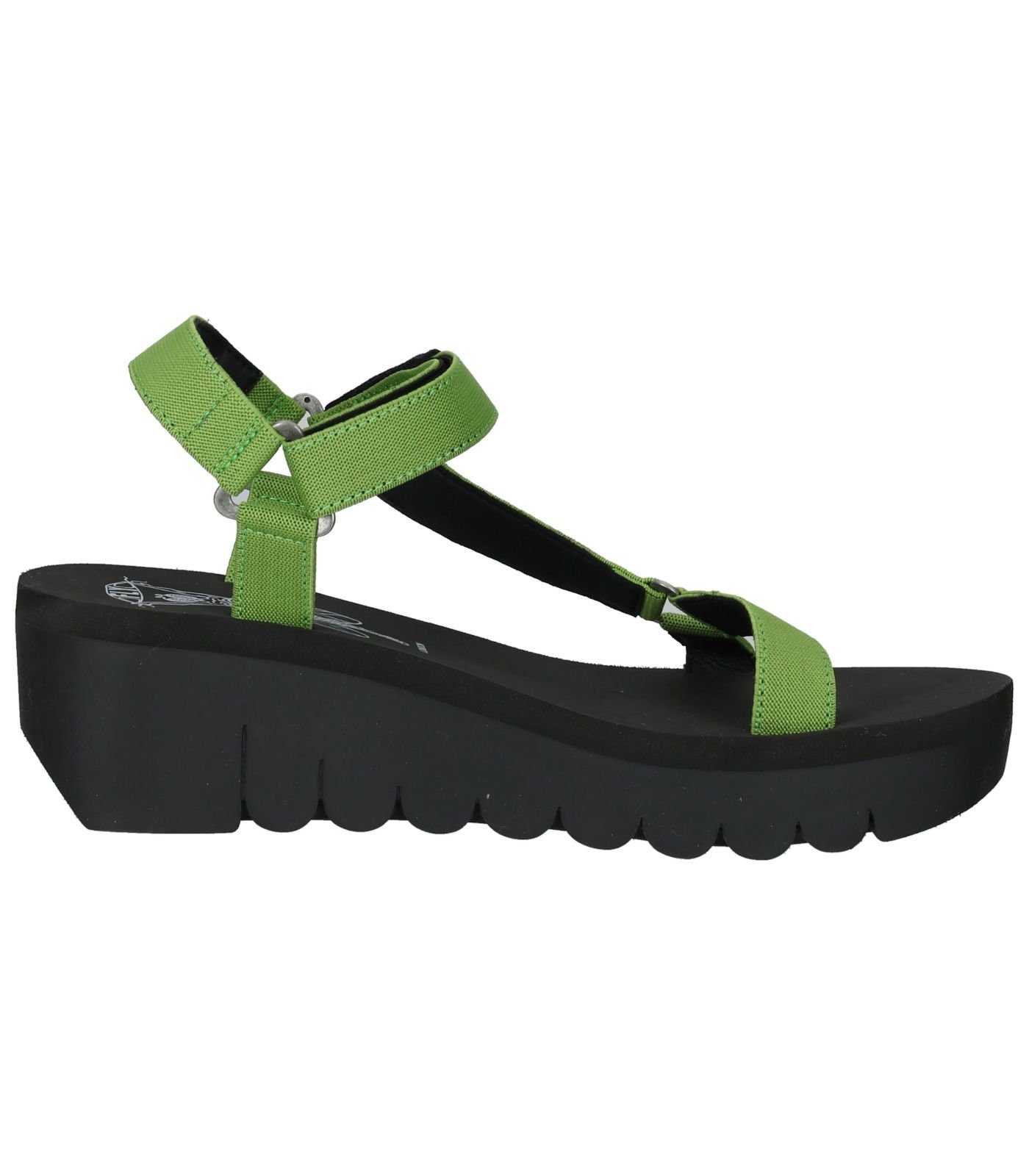 Sandalen Leder Keilsandalette Fly Schwarz London