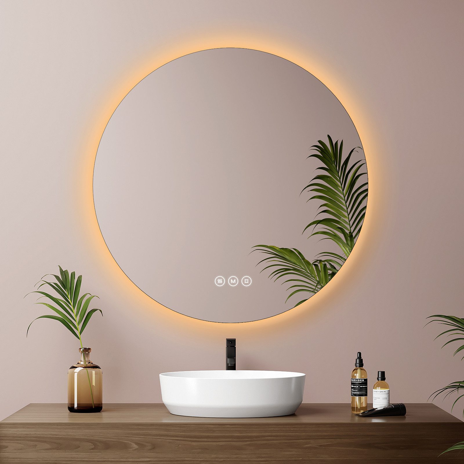 EMKE Badspiegel Rund mit LED Beleuchtung günstig online kaufen