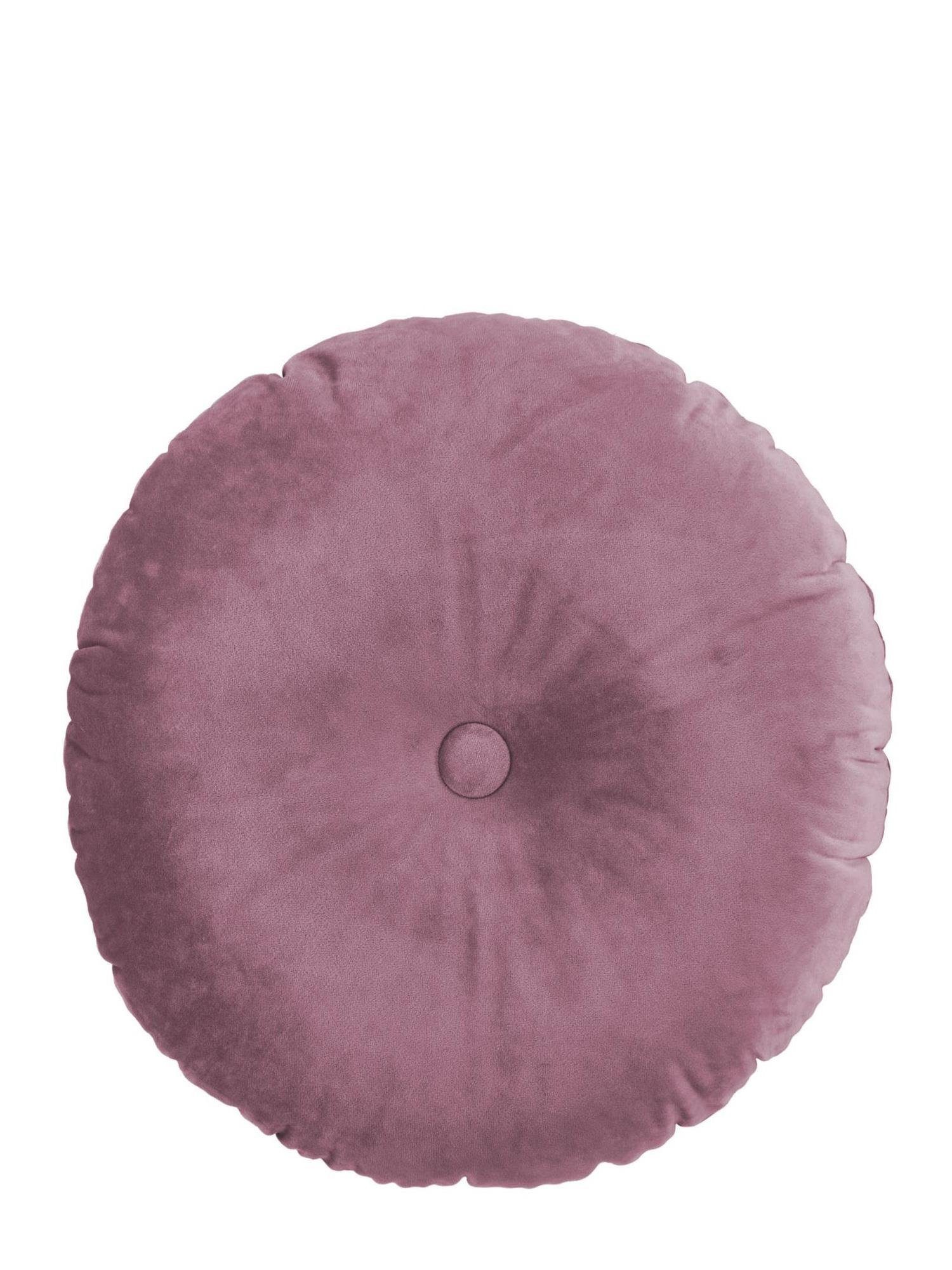 runde Lilac und Dekokissen Dusty Essenza Naina, weichem Form Samt aus
