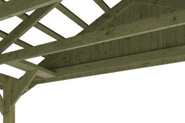 Skanholz Doppelcarport Wallgau, BxT: 620x500 cm, 215 cm Einfahrtshöhe, 620x500cm, mit Dachlattung