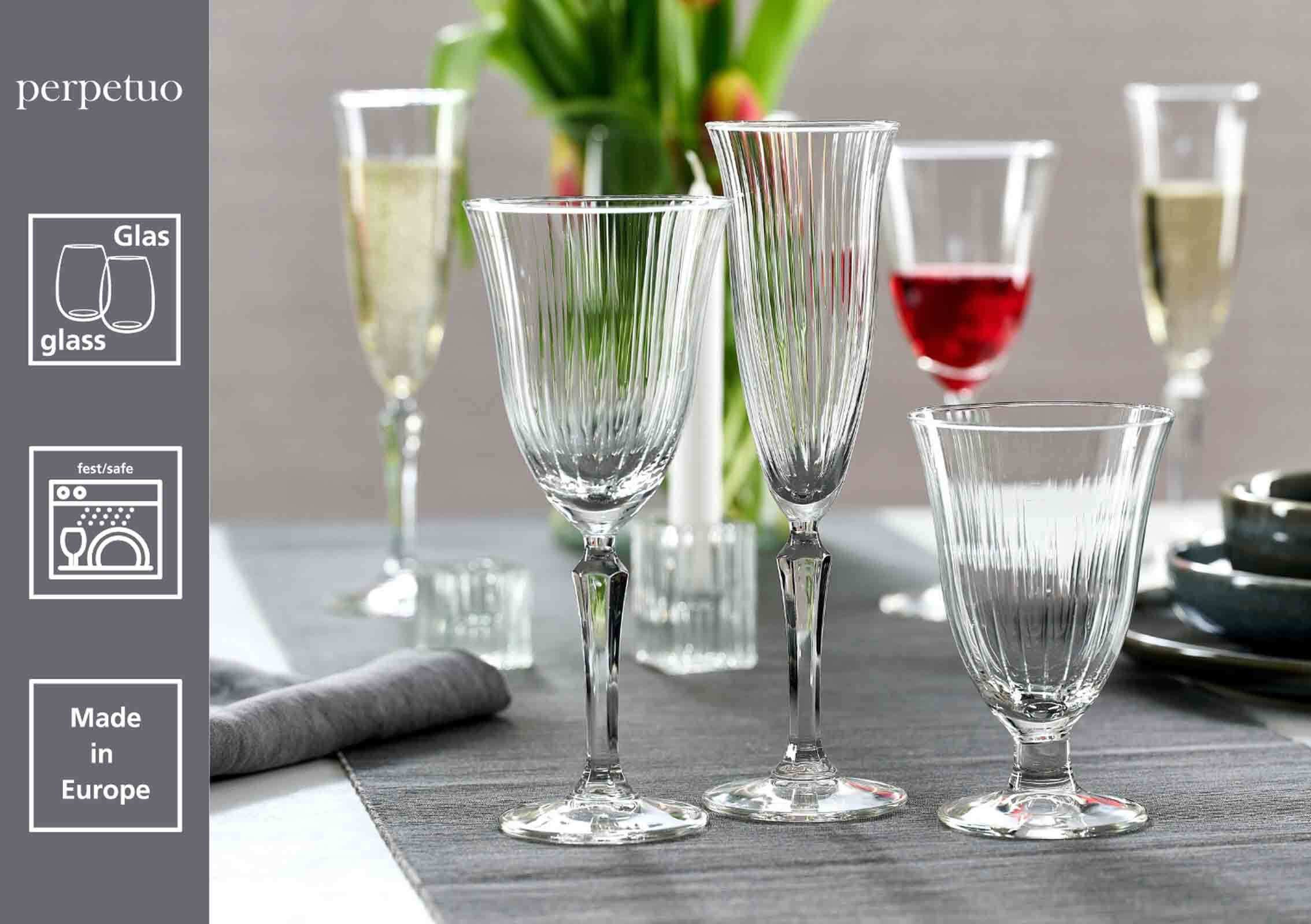 Ritzenhoff & Breker Sektglas Perpetuo Sektgläser 190 ml 6er Set, 6-tlg., Glas