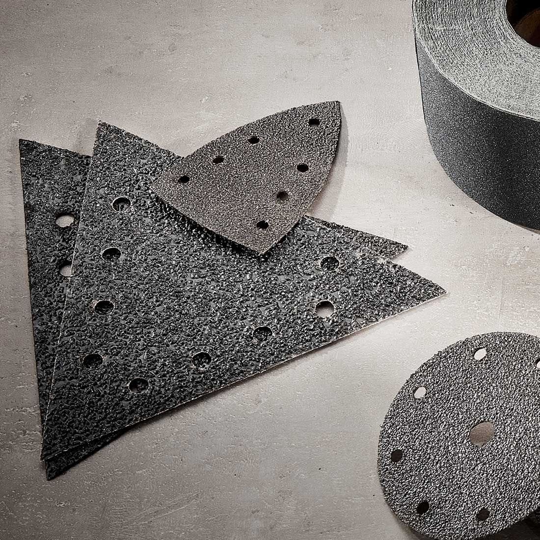 MENZER Schleifscheibe Ø 225 mm 6-Loch Klett-Schleifscheiben für Trockenbauschleifer, Siliciumcarbid, 2 Stk., K16