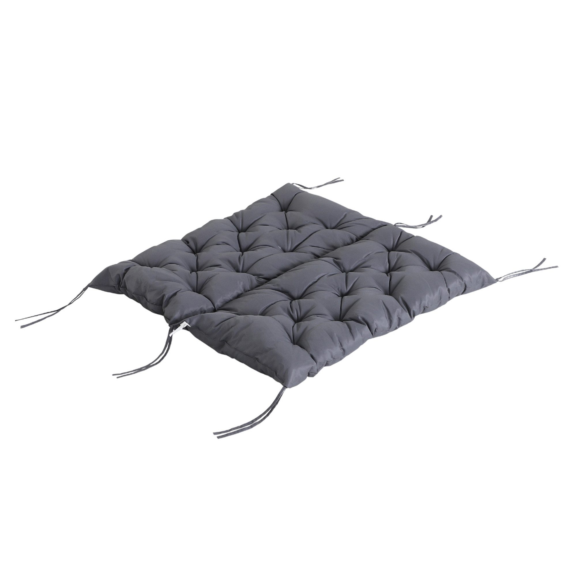 REDOM Bankauflage Gartenbank Auflage 100 x 98 x 8 cm Sitzpolster Dunkelgrau Baumwolle, (1 St), atmungsaktives Baumwollgewebe, angenehme Sitzfläche für Garten