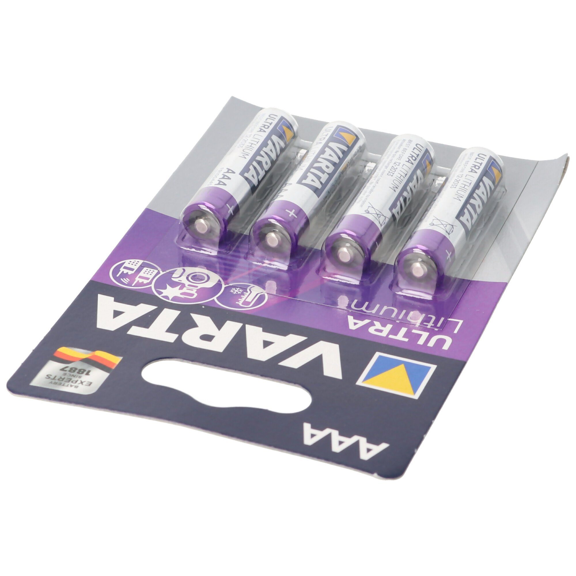 VARTA Varta Lithium Batterie AAA, Micro, FR03, 6103, Varta Ultra Lithium, 1 Batterie, (1,5 V)