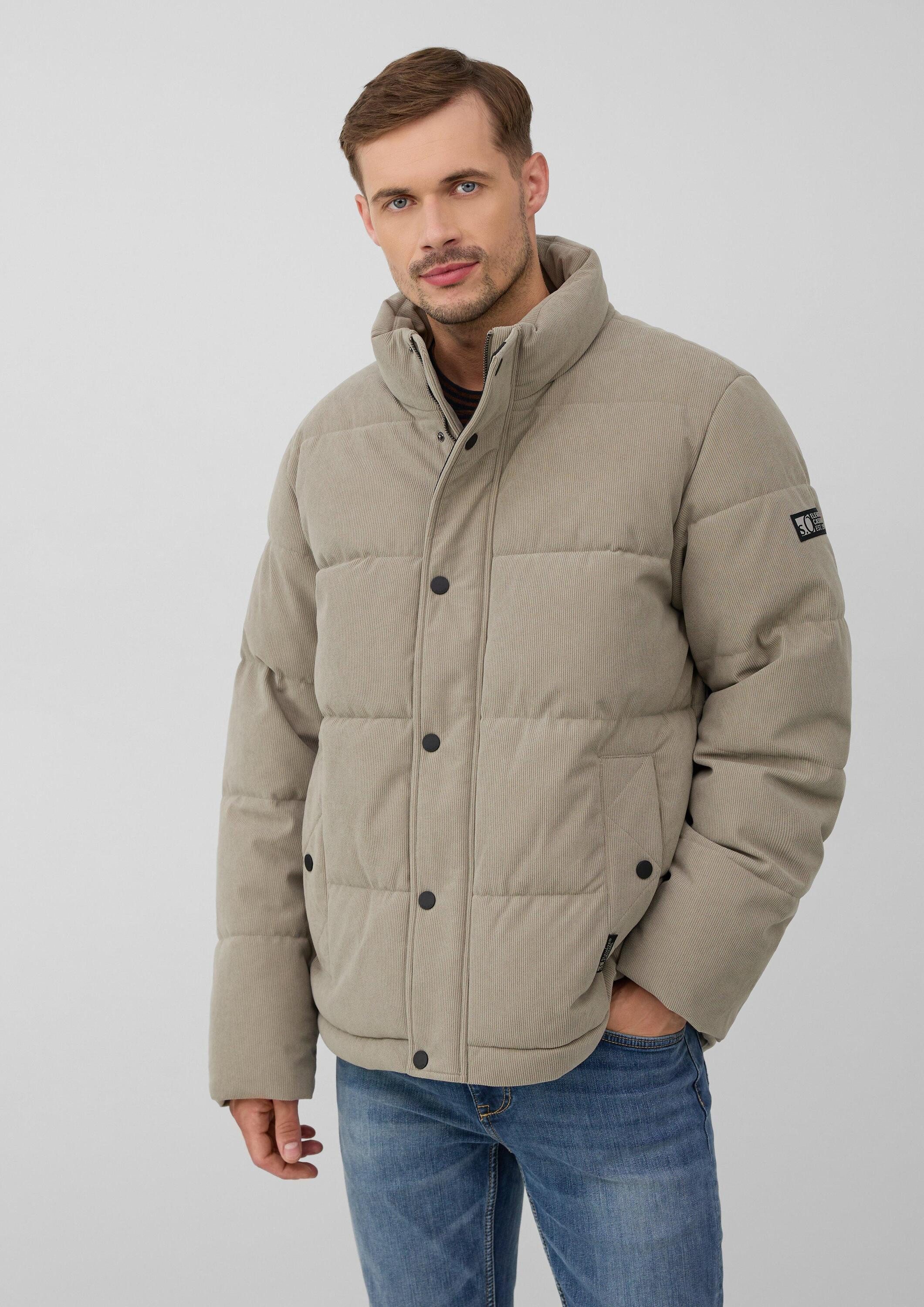 s.Oliver Winterjacke Outdoor-Jacke Cord-Pufferjacke mit sportiven Details günstig online kaufen