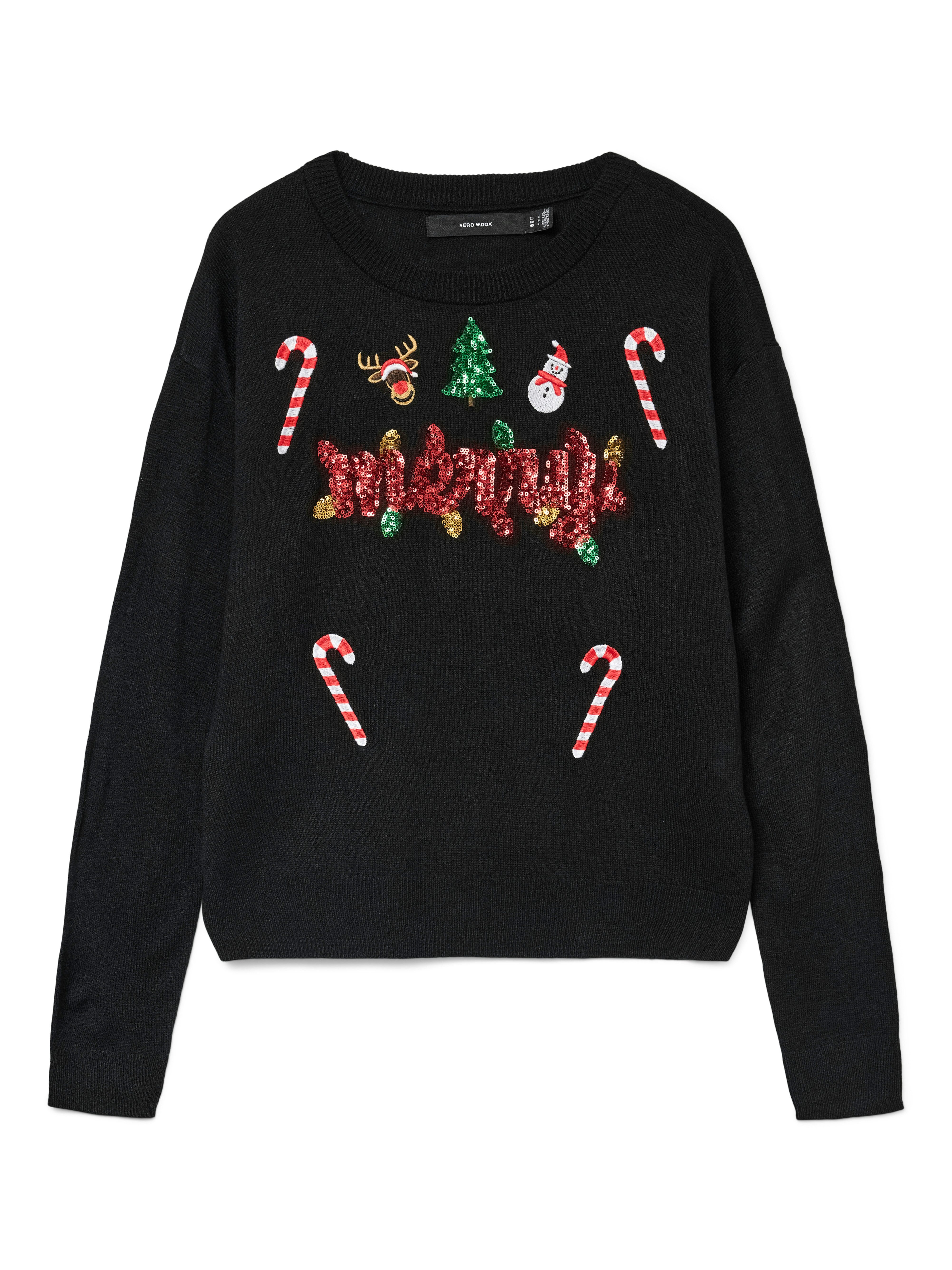 Vero Moda Weihnachtspullover VMGLITTER LS O-NECK günstig online kaufen