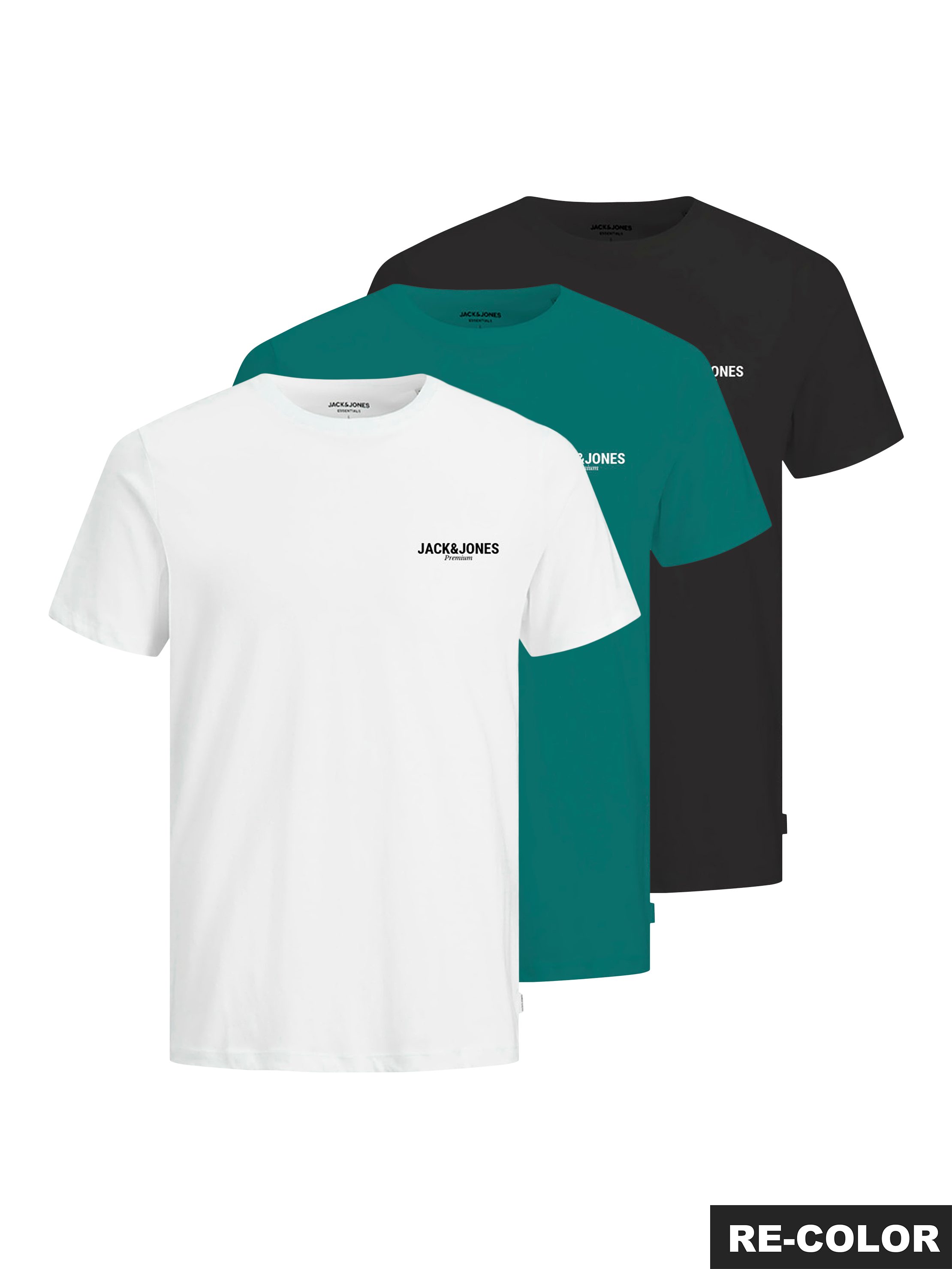 Kurzarmshirt JPRBLAOSCAR SS TEE FST 3PK MP JNR