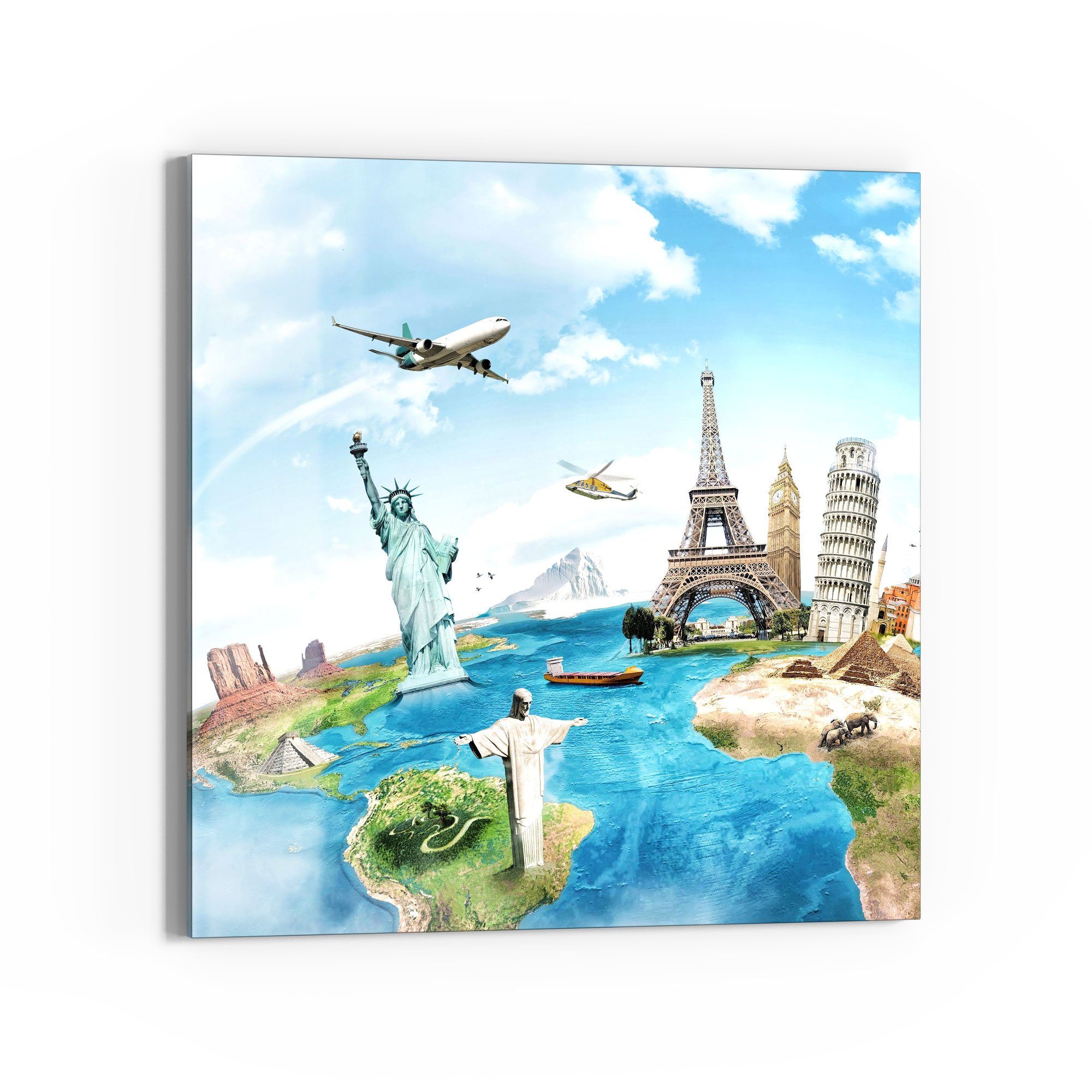 DEQORI Magnettafel 'Wahrzeichen der Welt', Whiteboard Pinnwand beschreibbar. Reduzierter Preis € 37,90. Unverbindliche Preisempfehlung € 44,00