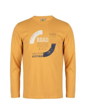 ROADSIGN australia Langarmshirt Adelaide (1, 1-tlg) mit Rundhalsausschnitt & modernen Aufdruck "Adelaide", 100 % Baumwolle