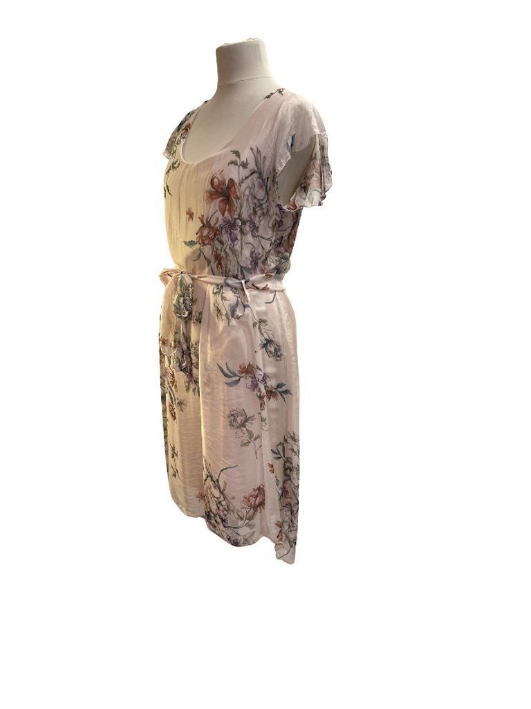 BZNA Sommerkleid Seidenkleid Sommer Herbst Kleid mit Blumen Muster