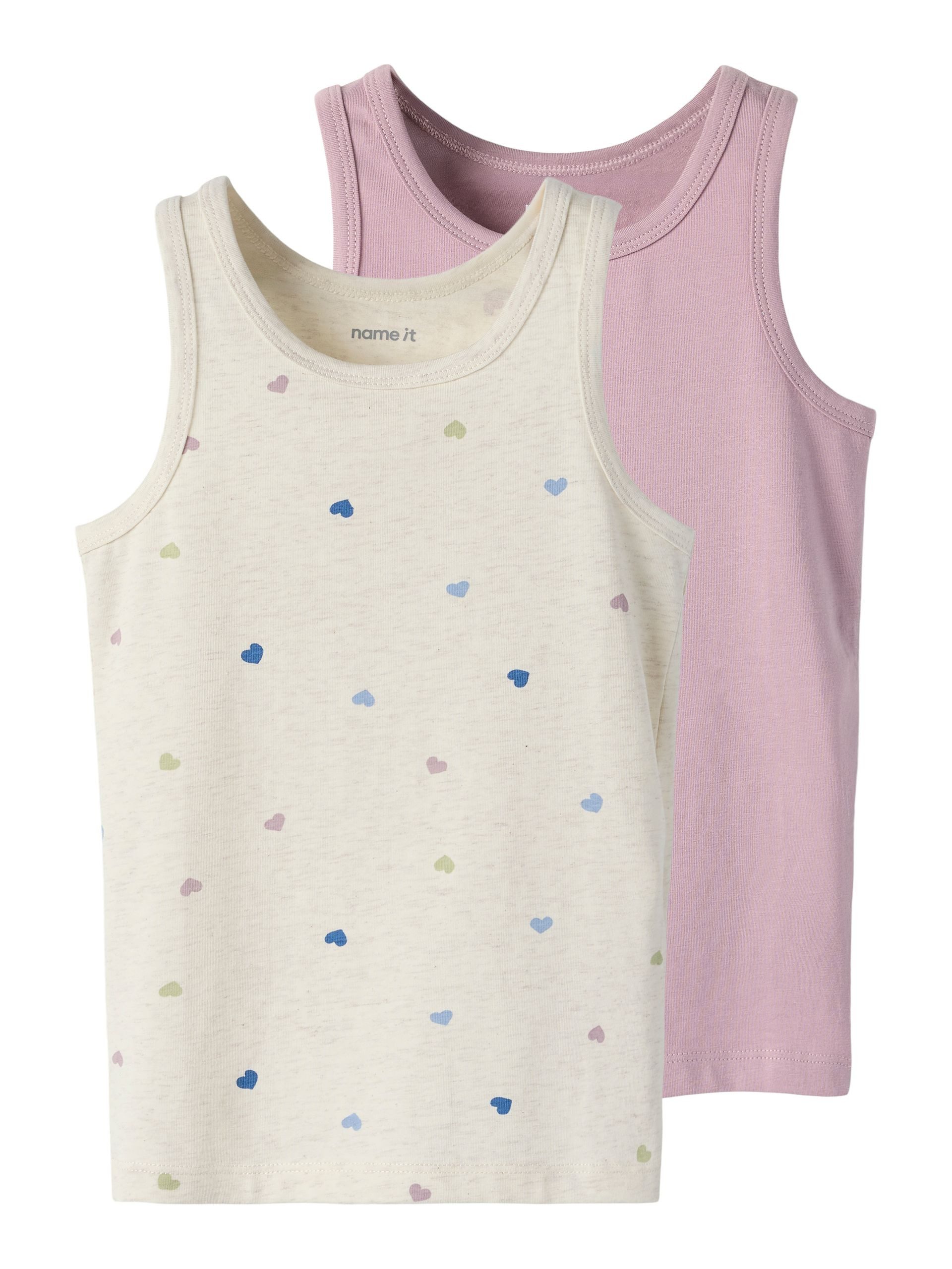 Name It Unterhemd (2-St) NMFTANK TOP 2P PEYOTE HEARTS NOOS