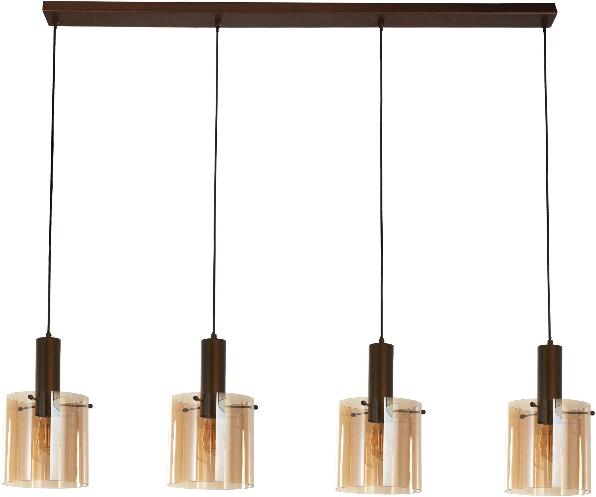 Searchlight Hängeleuchte Hängeleuchte Sweden, 4-flammig, ohne Leuchtmittel, Ideal für Filament-Leuchtmittel