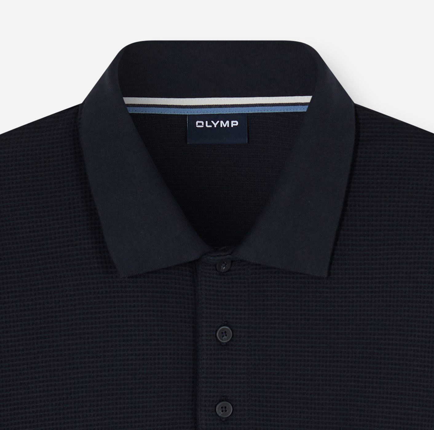 OLYMP Langarm-Poloshirt Casual in Waffel-Struktur, regular fit – Bild 3 von 3