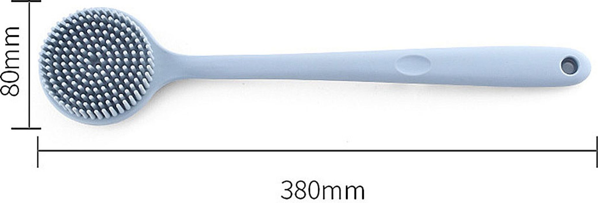 FELIXLEO Badebürste Silikon Duschbürste Badekörperbürste langer Griff BPA frei Blau