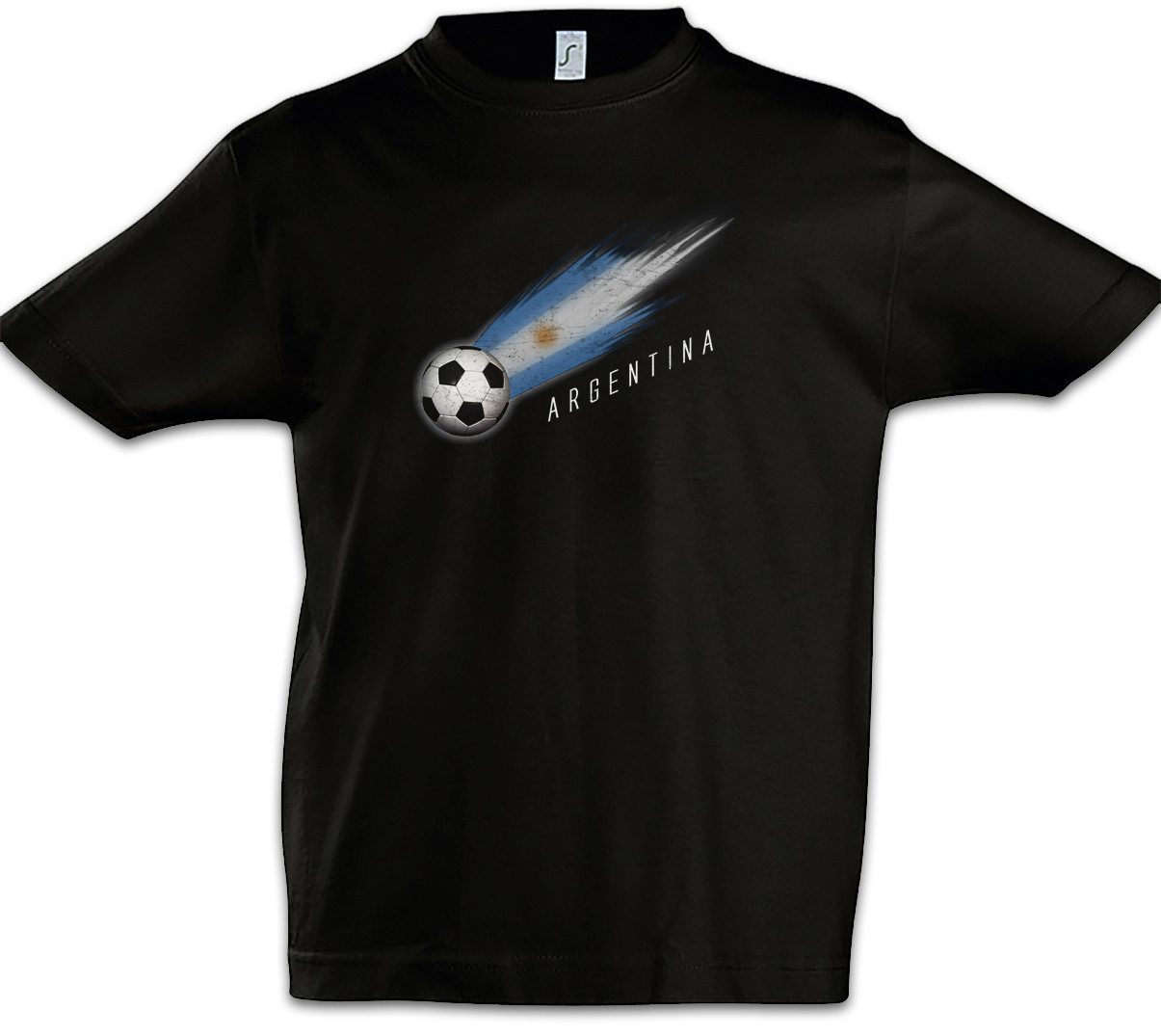 Print-Shirt Argentina Football Comet I Kinder T-Shirt Argentinien Argentinisch