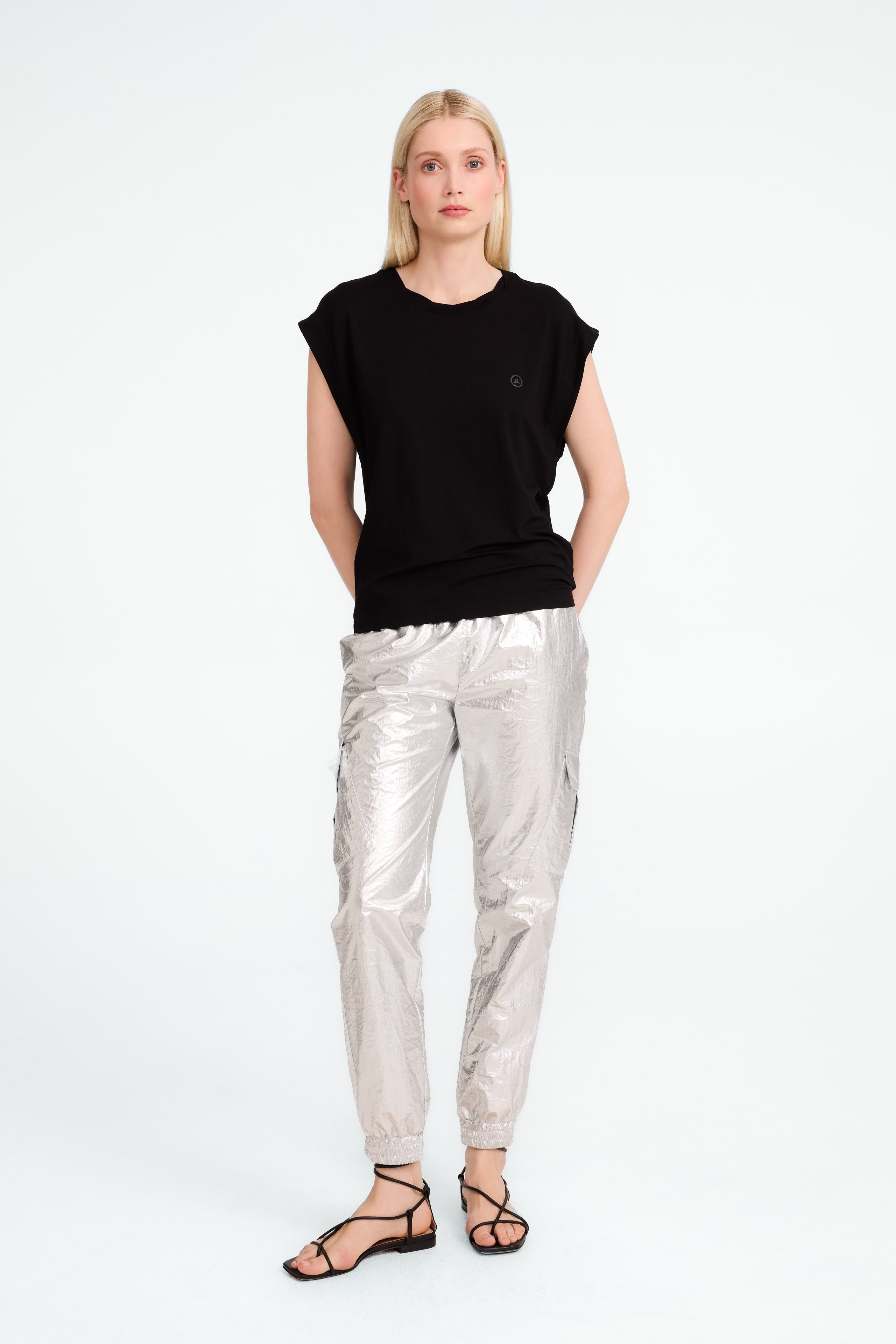 JANE LUSHKA T-Shirt Maria strech viscose logo top
