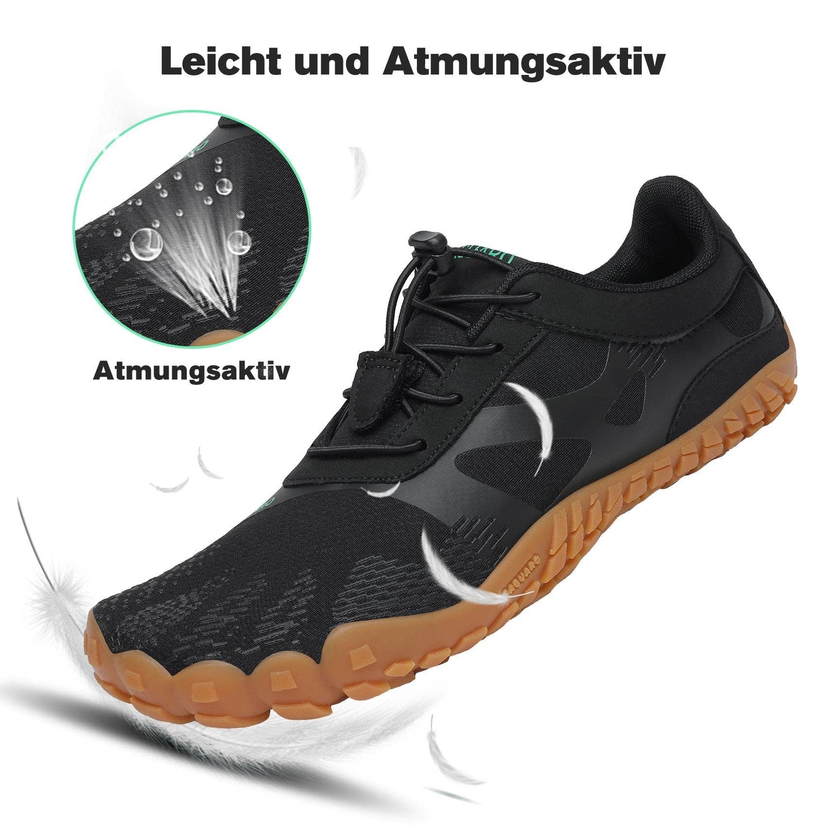 SAGUARO Sport Sommer Barfußschuh (5mm Sohlenstärke, Nullabsatz, bequem, leicht, atmungsaktiv, rutschfest) Minimalschuhe Laufschuhe Sport-Schuhe Jogging Sneaker Trail-Running
