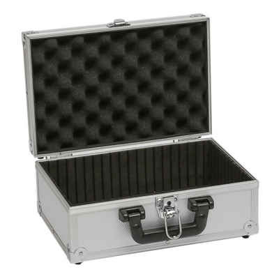 GORANDO Aufbewahrungsbox »Transportkoffer BASIC S Lager Werkzeugkoffer Aluahmen Schaumstoffpolster silber«