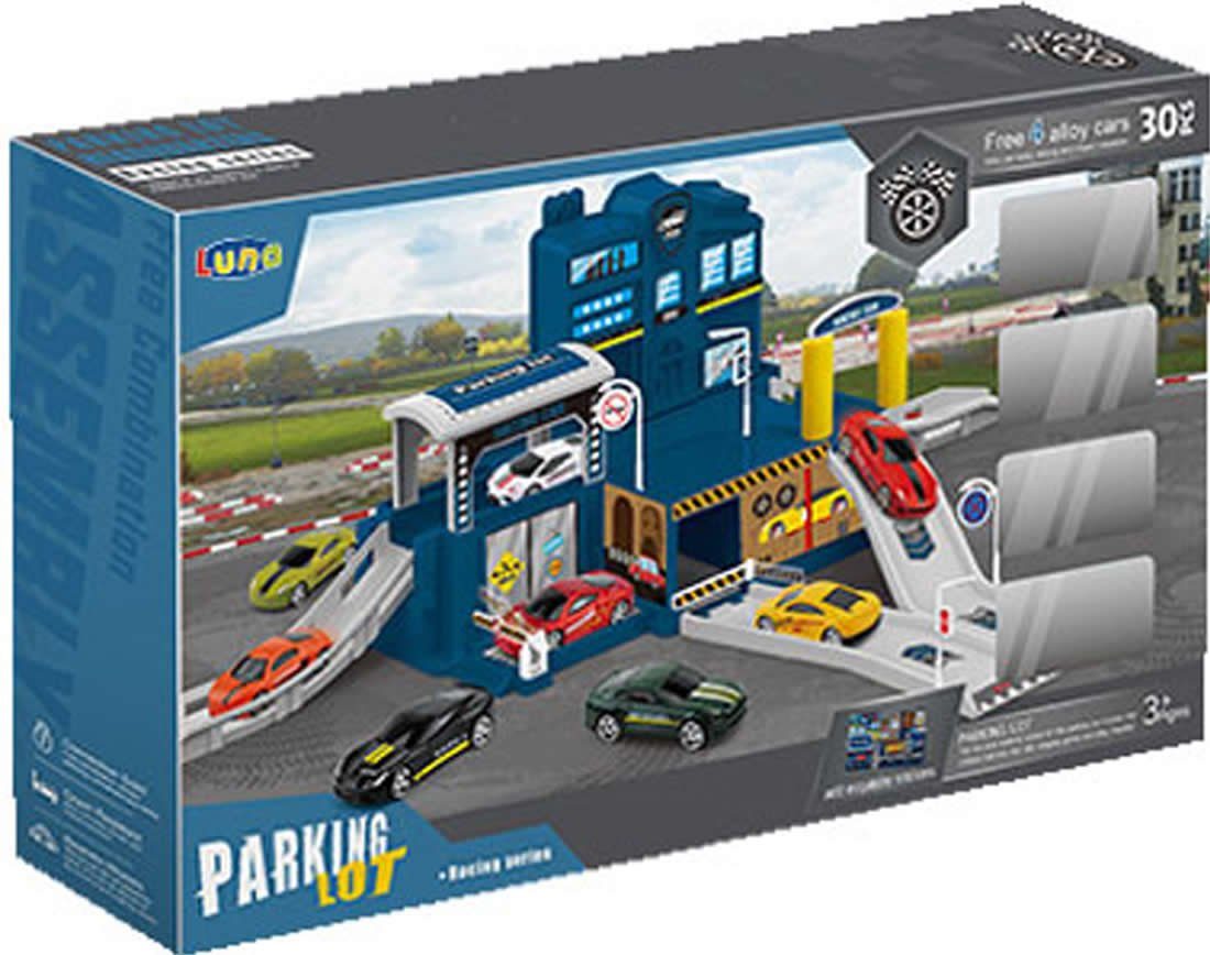 Diakakis Spiel-Parkgarage Rennwagen 33-tlg. Autospiel-Set mit günstig online kaufen