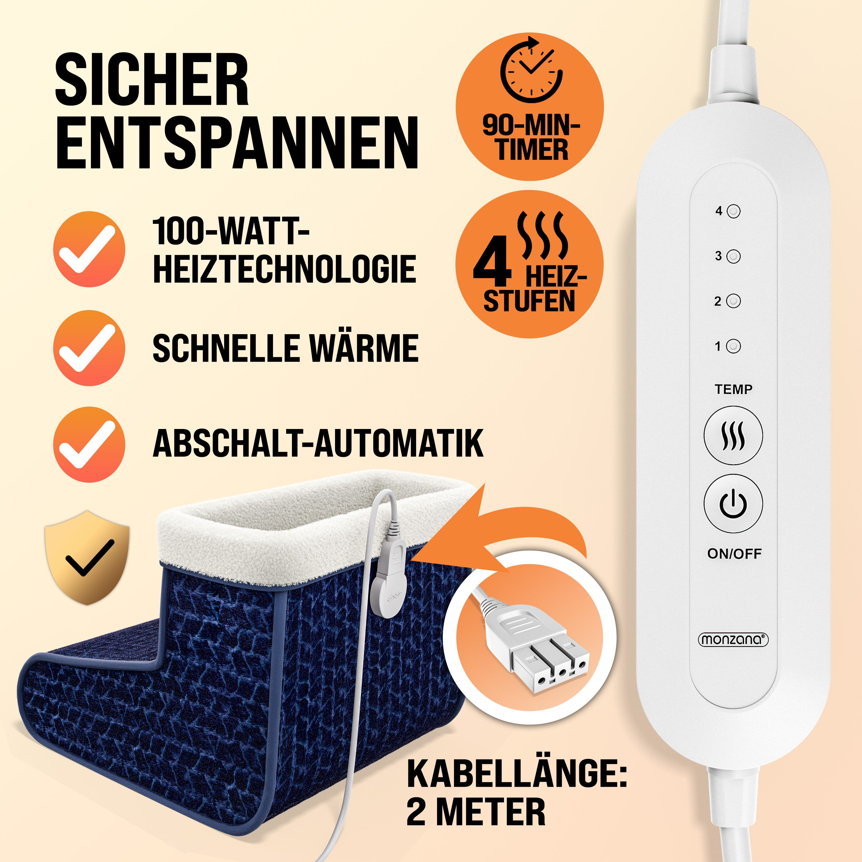 monzana Elektrofußwärmer Elektrofußwärmer, 1-tlg.