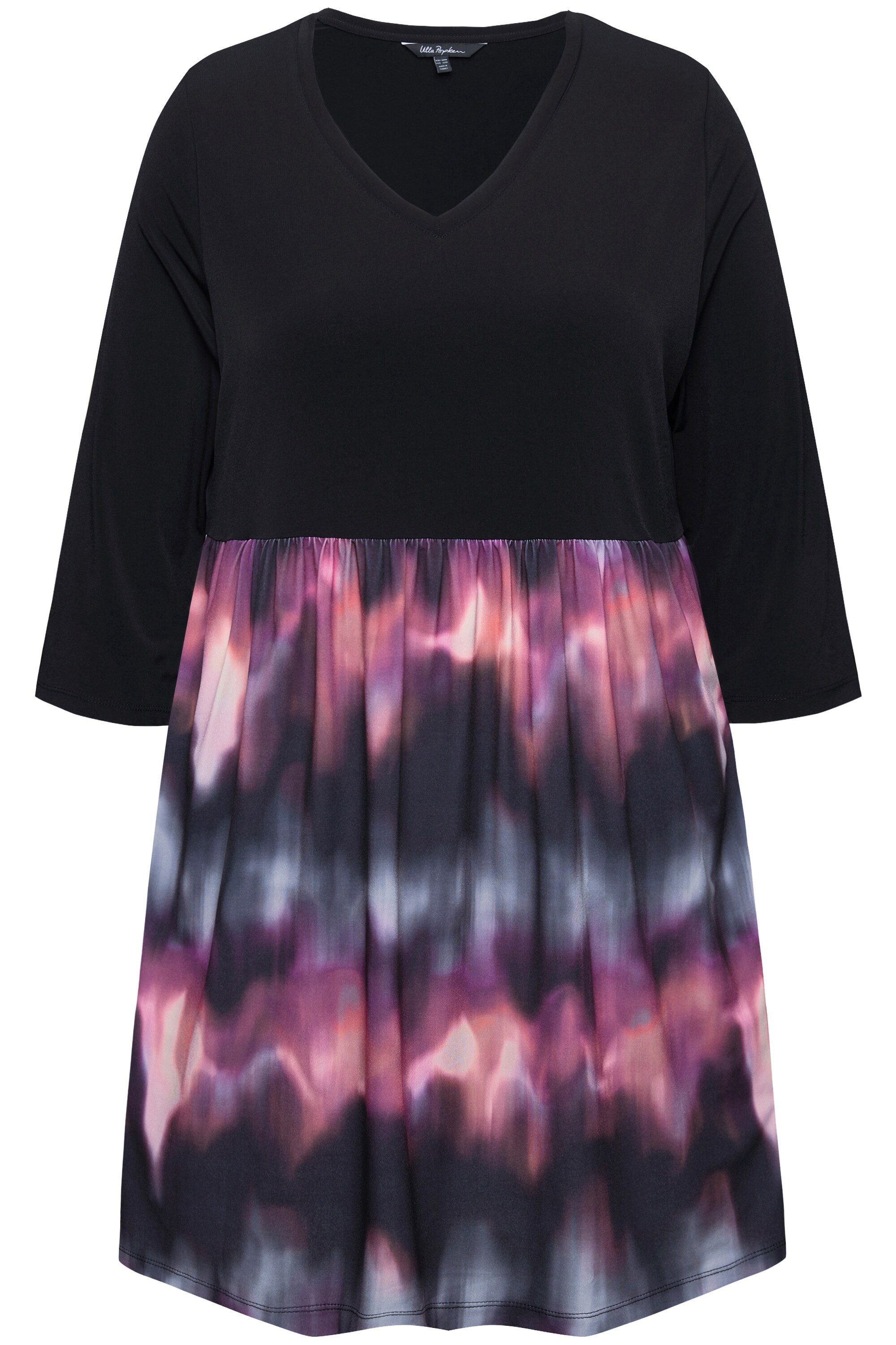 Ulla Popken Longshirt Longshirt A-Linie Print günstig online kaufen