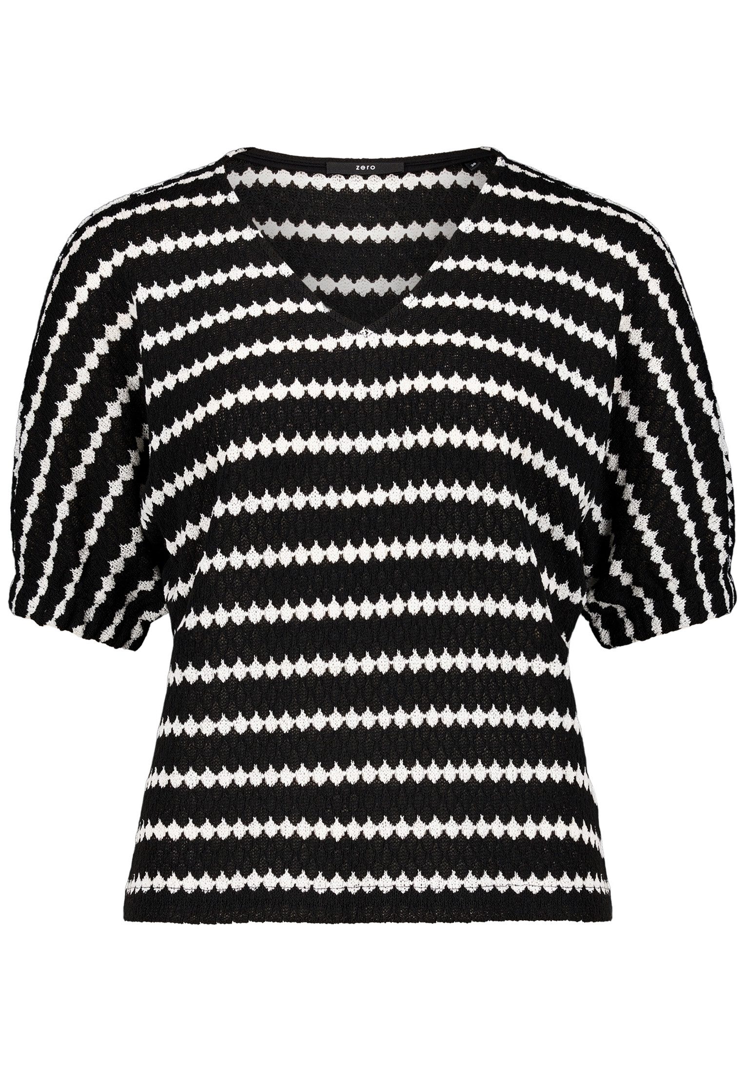 Zero T-Shirt Damen mit V-Ausschnitt (1-tlg) Material – Bild 5 von 5