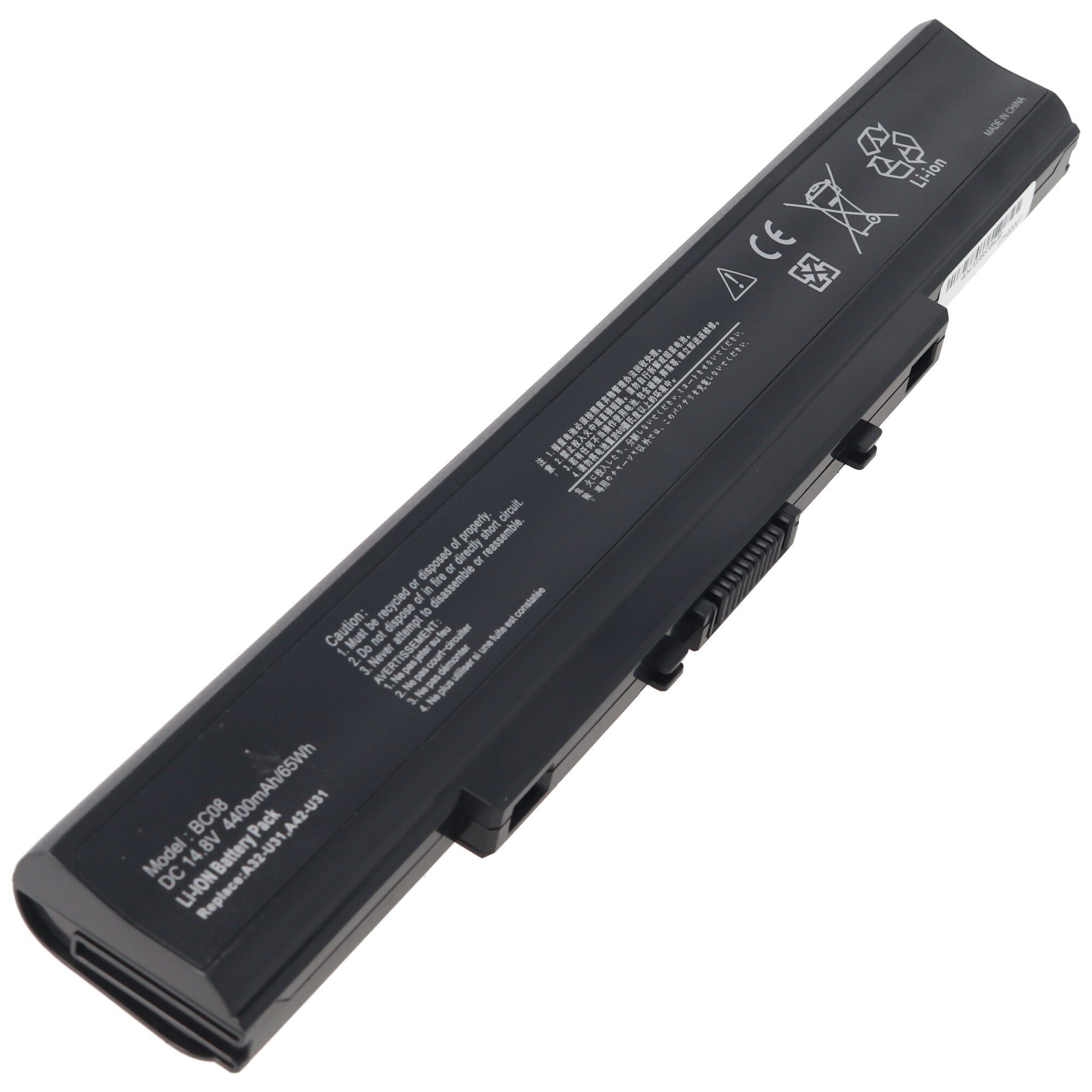 AccuCell Asus für (14,8 4400 passend A42-U P41 Series, Asus Akku P31 mAh Akku Akku V) A32-U31, Series