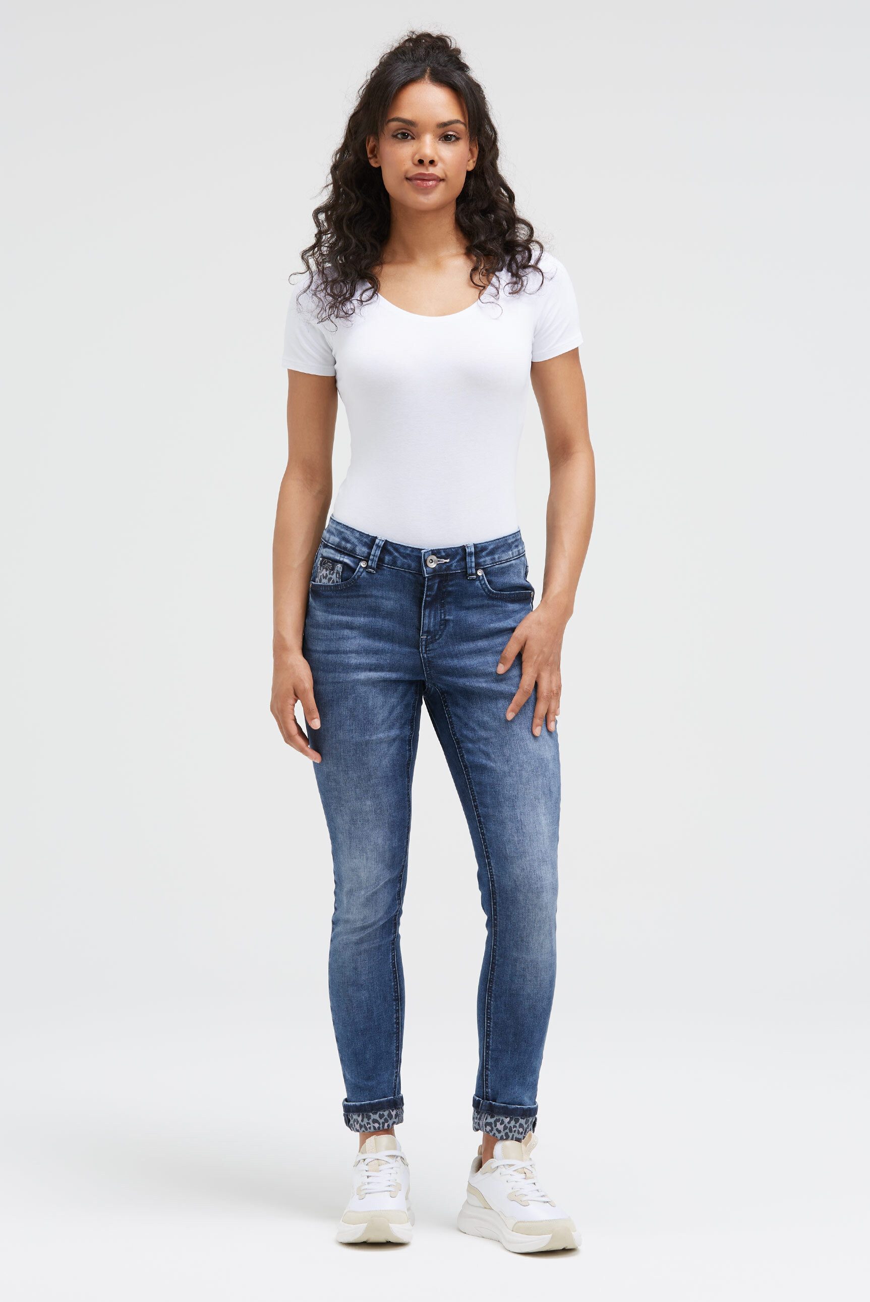SOCCX Slim-fit-Jeans mit Turn-Up Saum