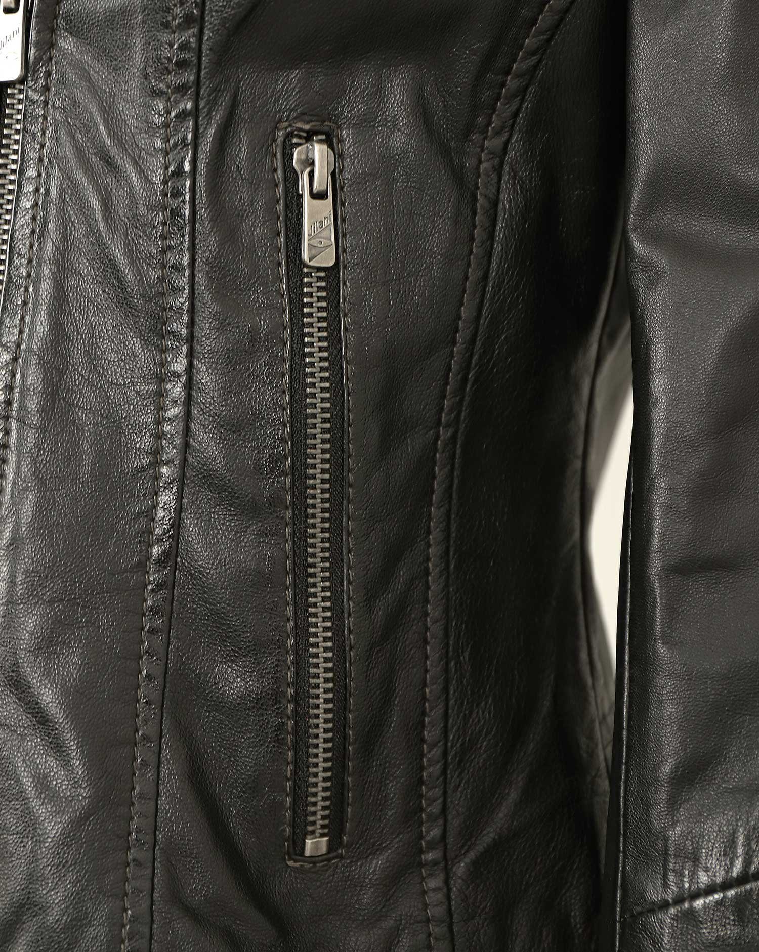 Jilani Lederjacke Jilani - Damen Lederjacke Biker Lammnappa schwarz