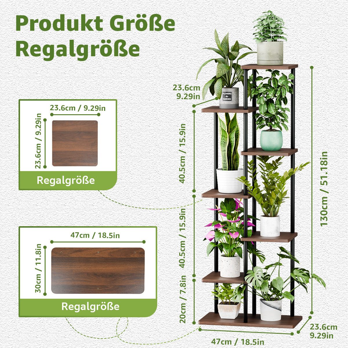 Simloveve Blumenständer pflanzenständer 7 Etagen blumenständer wohnzimmer ( günstig online kaufen