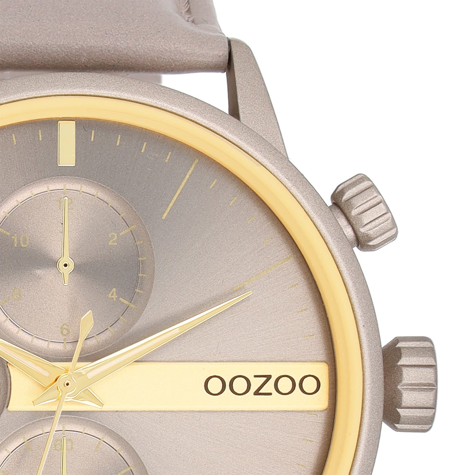 OOZOO Quarzuhr Oozoo Herren Damen Armbanduhr Timepieces, (Analoguhr), Herren, Damenuhr rund, groß (ca. 44mm) Lederarmband, Fashion-Style