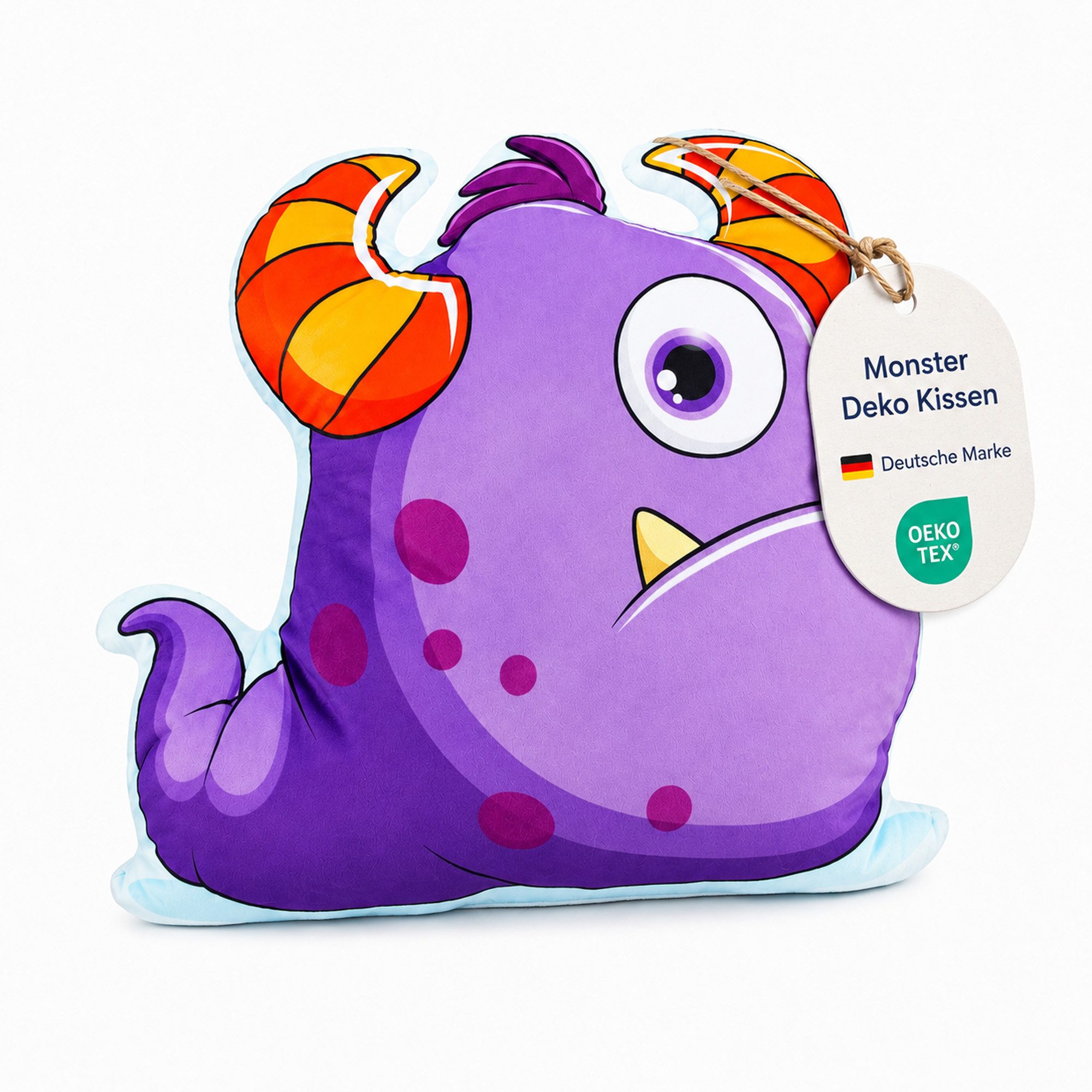 Bestlivings Dekokissen Monster Kuschelkissen, Kuschelkissen mit individuellem Design in Lila 100% Polyester