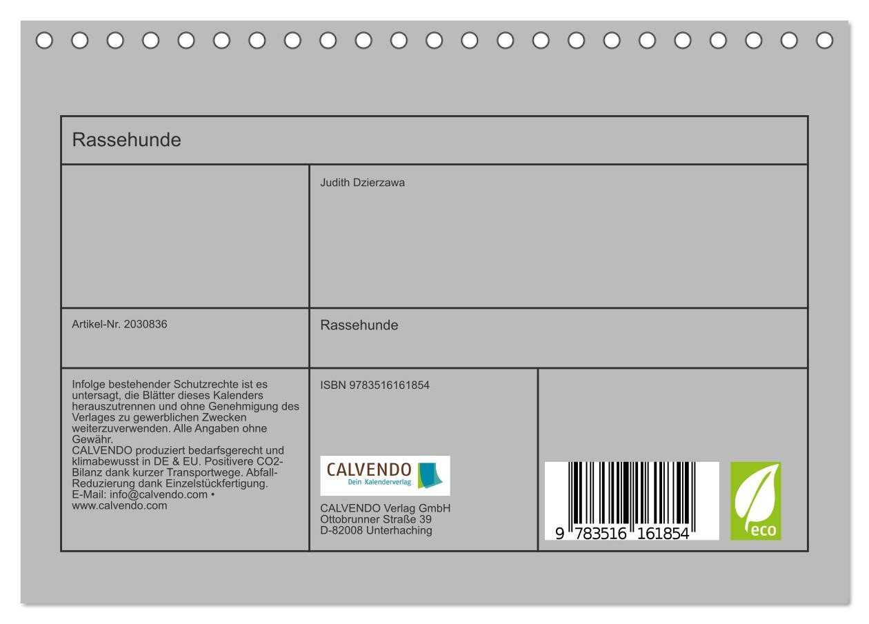 Thumbnail - CALVENDO Wandkalender Rassehunde (Tischkalender 2026 DIN A5 quer), CALVENDO Monatskalender