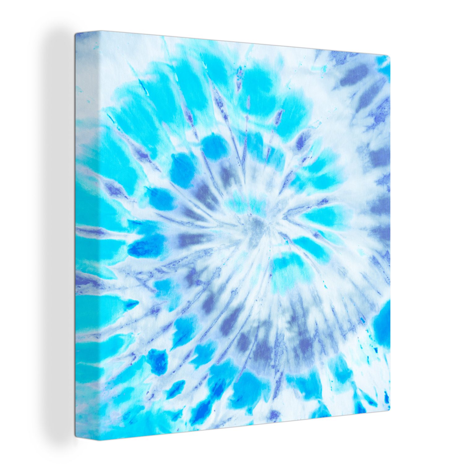 OneMillionCanvasses® Leinwandbild Sommer - Blau, Schlafzimmer für Bilder Leinwand (1 Wohnzimmer Krawattenfärbung - St)