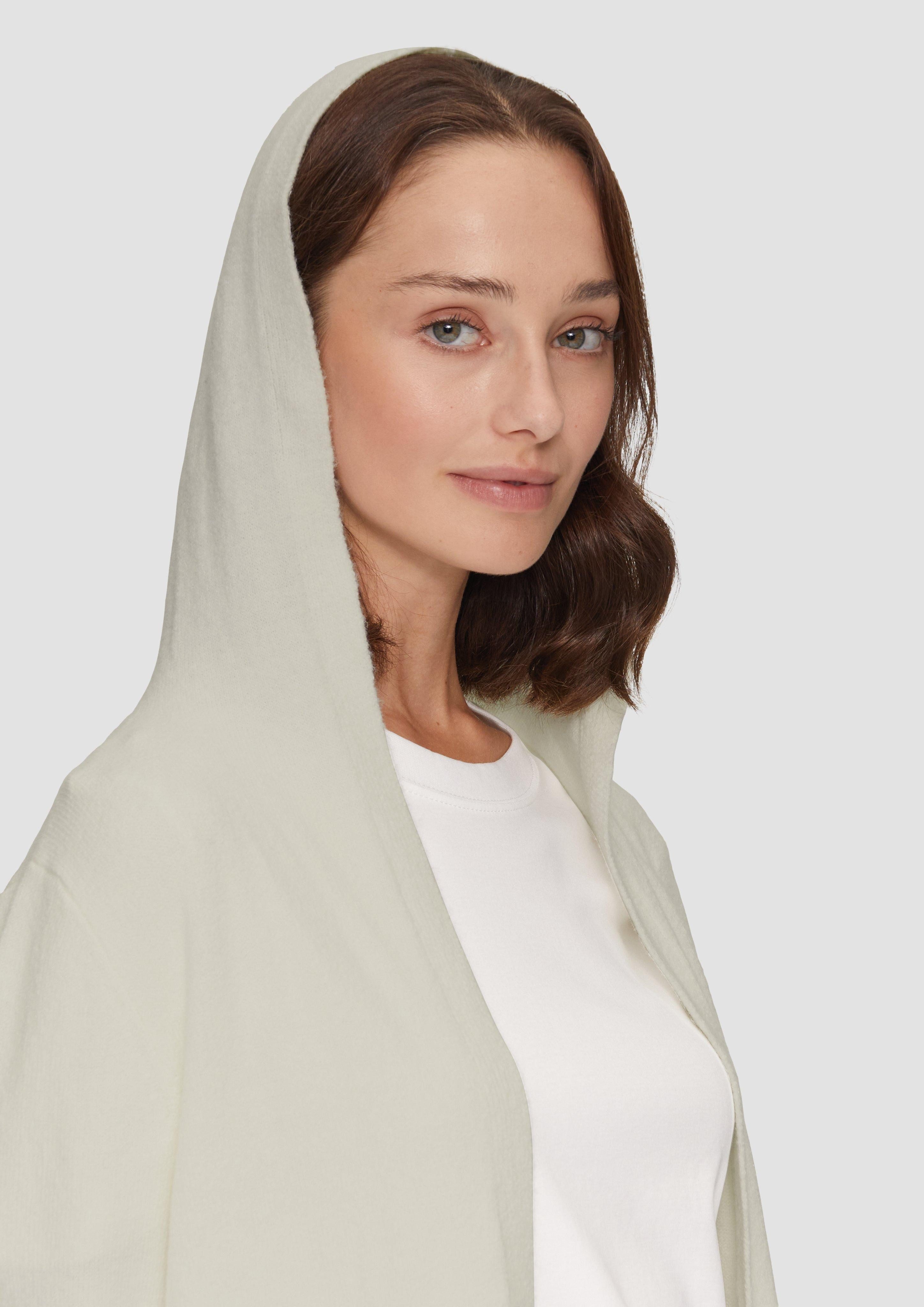 s.Oliver Strickjacke Long-Cardigan mit Kapuze Rippblende günstig online kaufen