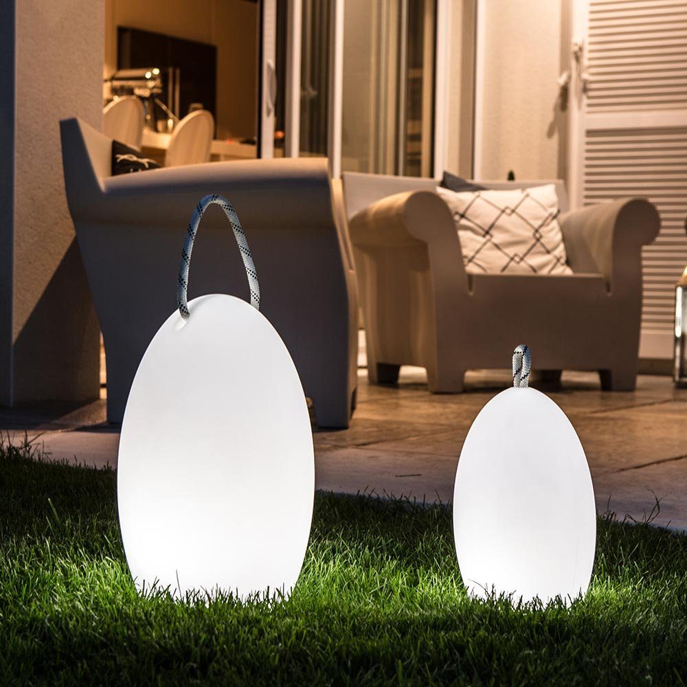 LichtTrend LED Gartenleuchte »RGBLED AußenAkkulampe Amande Corde 39