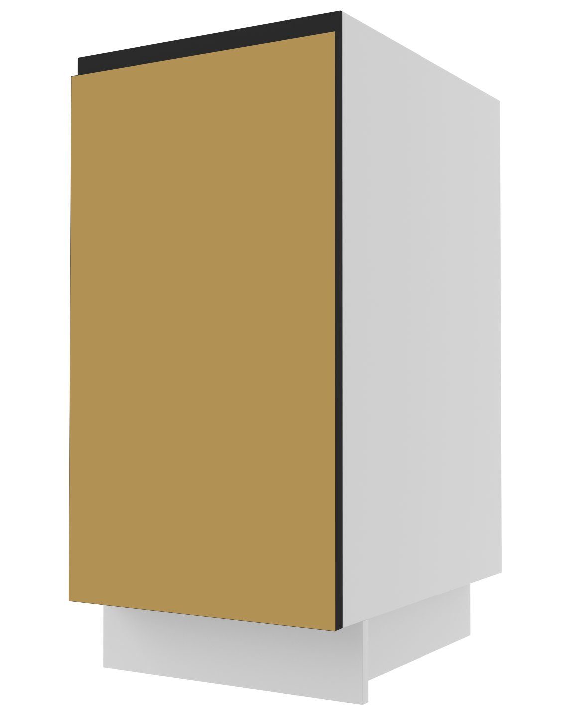 Feldmann-Wohnen Unterschrank Velden 40cm Front-, Korpusfarbe und Ausführung wählbar grifflos 1-türig gold super matt