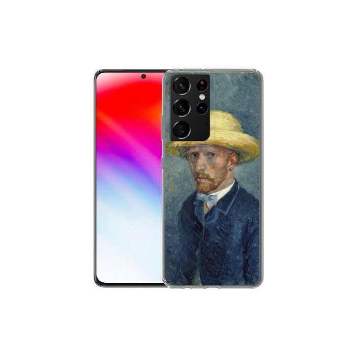 MuchoWow Handyhülle Selbstbildnis mit Hut - Vincent van Gogh Phone Case Handyhülle Samsung Galaxy S21 Ultra Silikon Schutzhülle CB11535