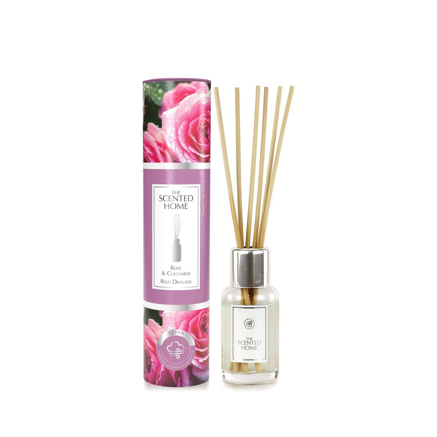 Ashleigh & Burwood Raumduft Rose & Cucumber (1-St), Raumduft mit Rattanstäbchen 150 ml