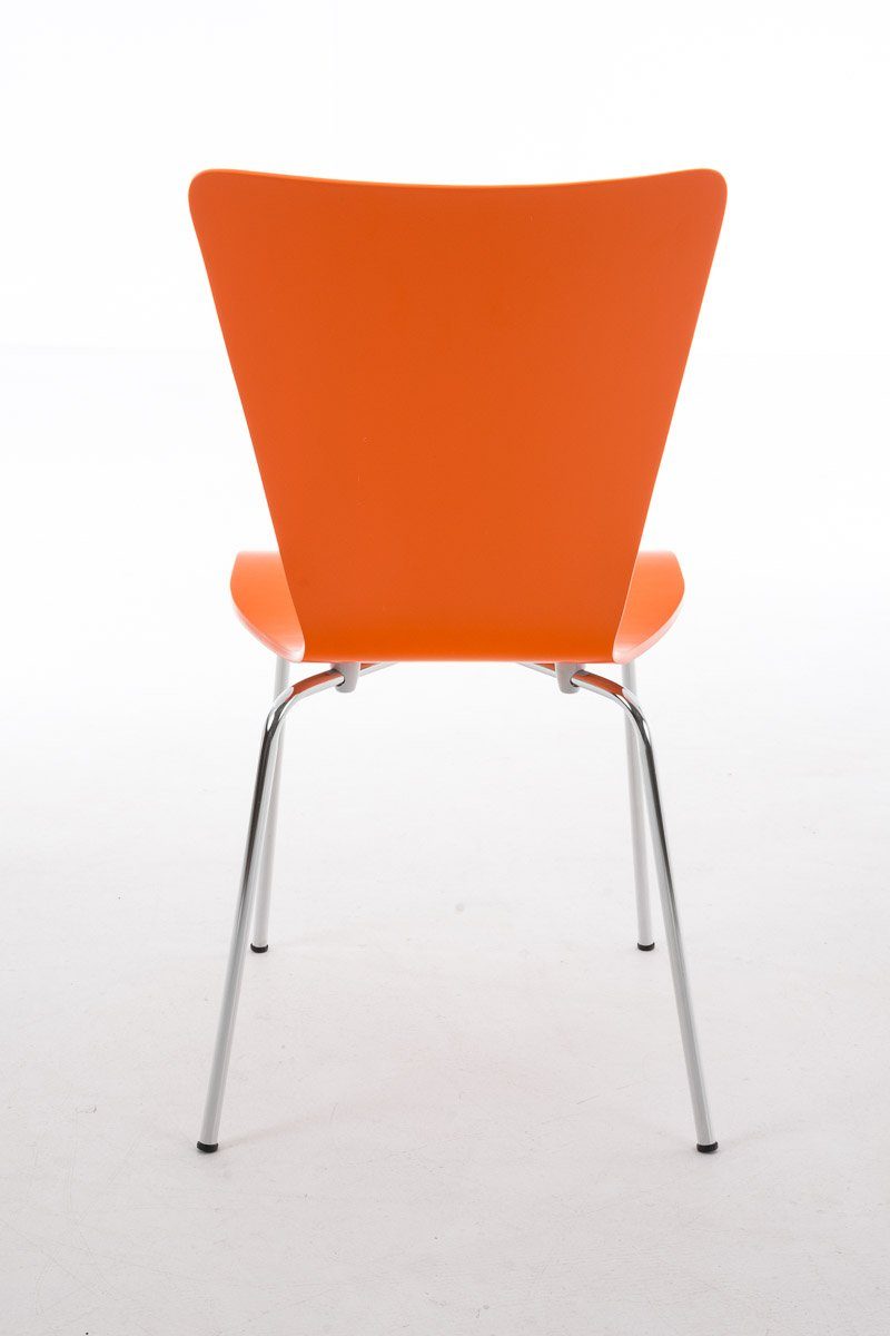Besucherstuhl Set), CLP orange Metallgestell mit Aaron und (8er Holzsitz